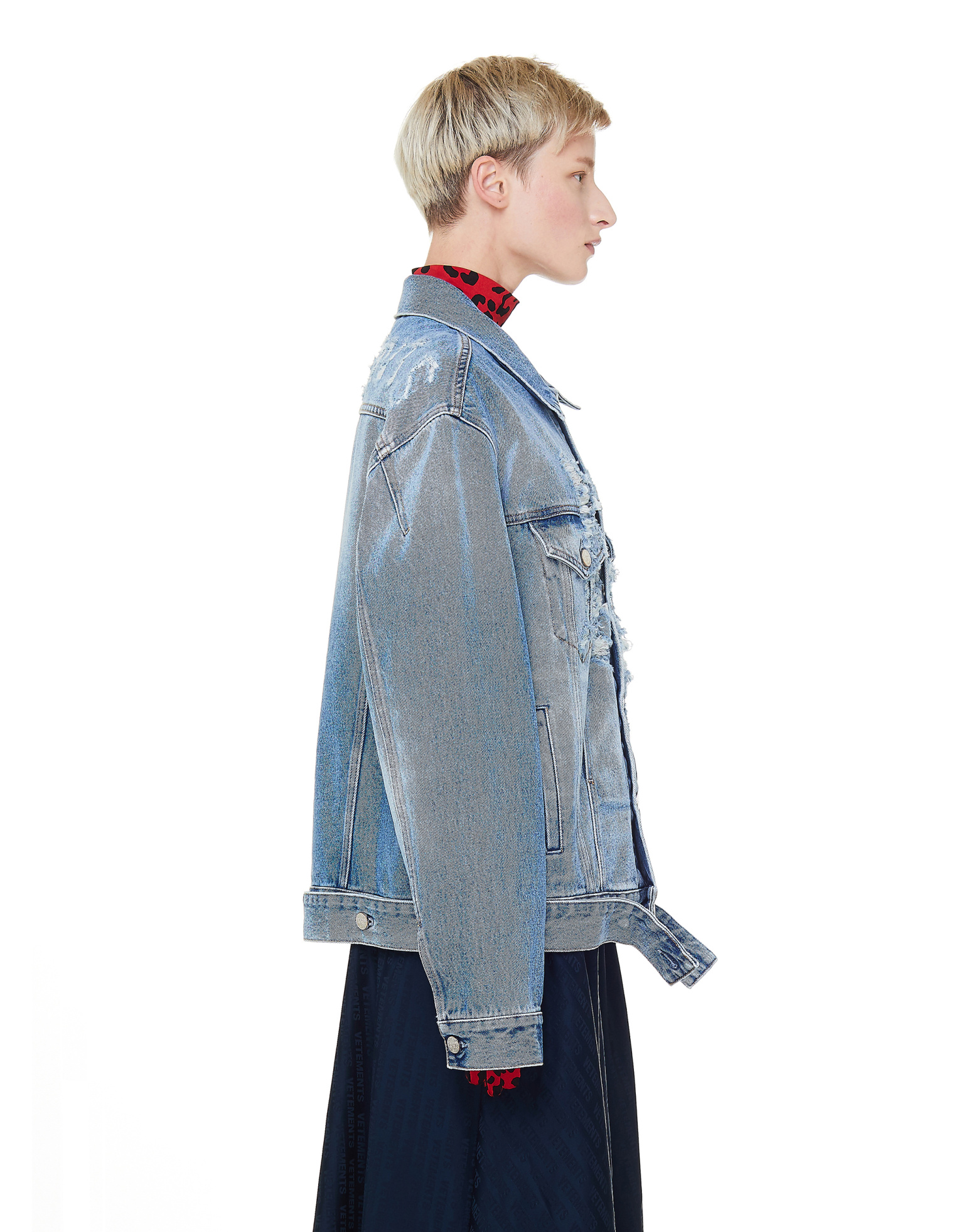 VETEMENTS Light Blue Denim Anarchy Jacket
