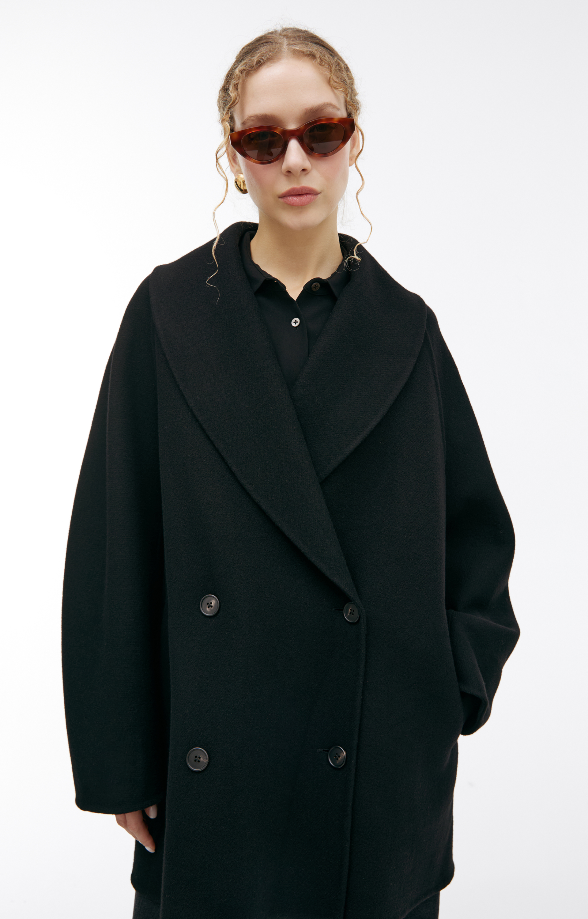 The Row Double-breasted wool coat