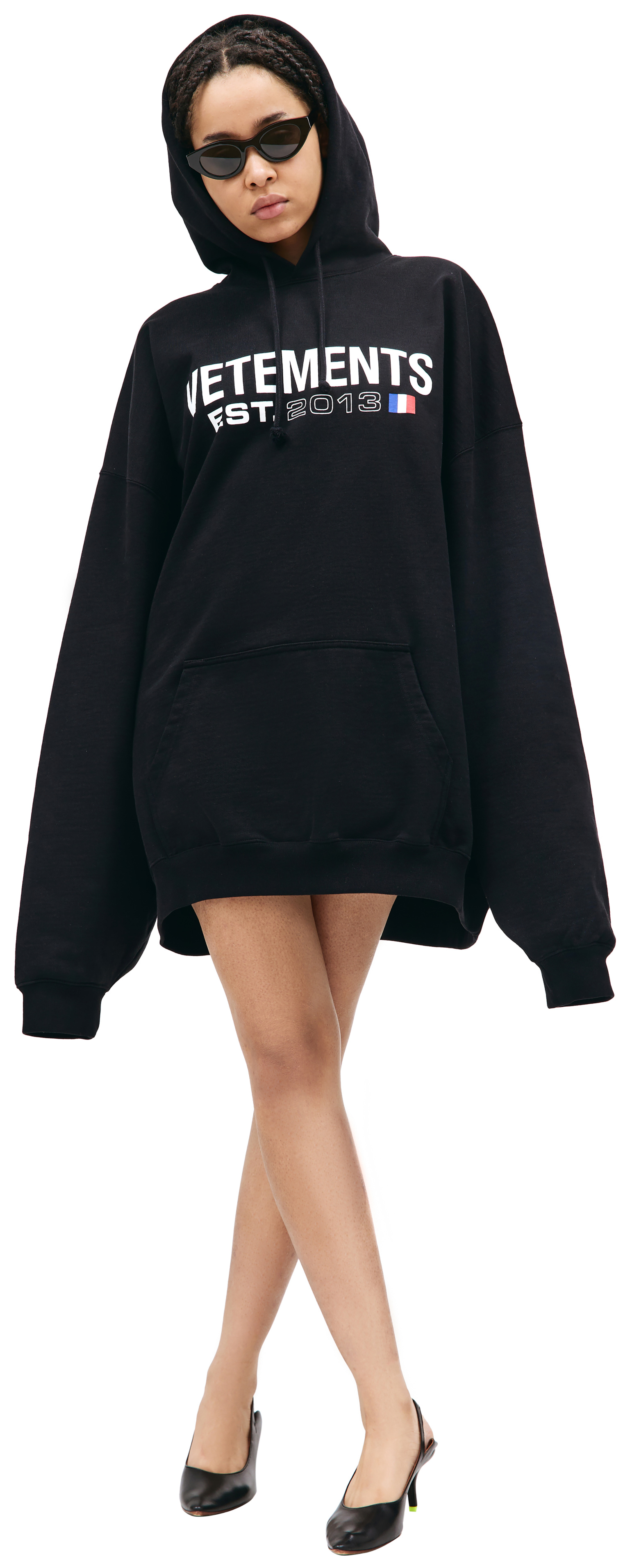 VETEMENTS Оверсайз худи с принтом