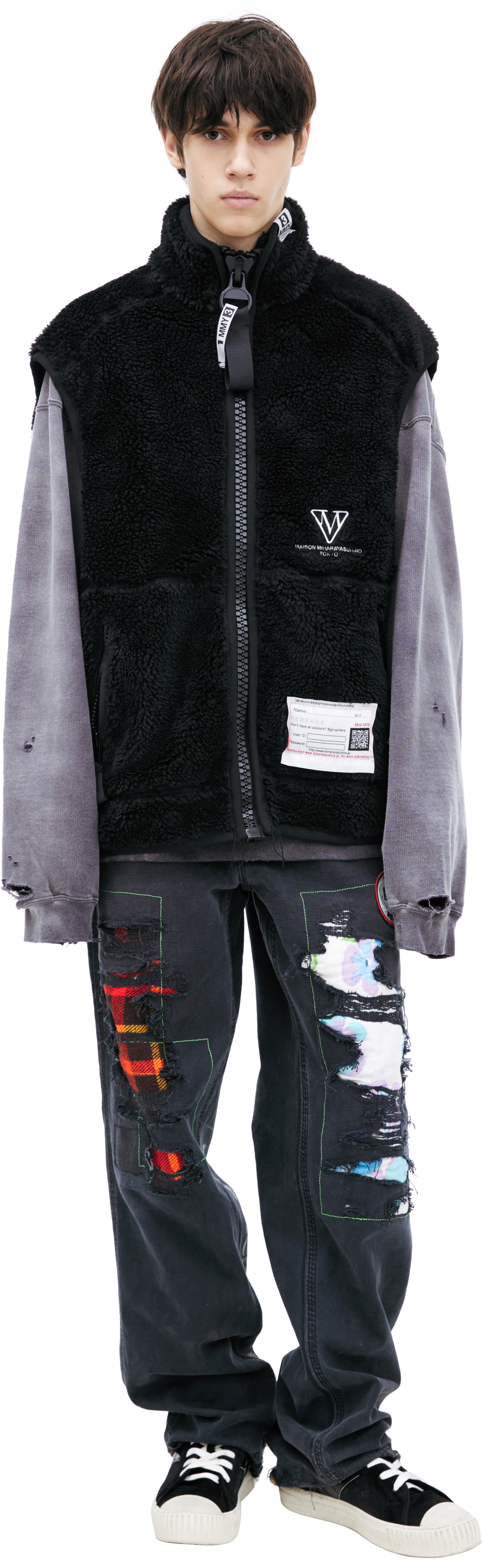 Maison Mihara Yasuhiro Oversize vest with patch
