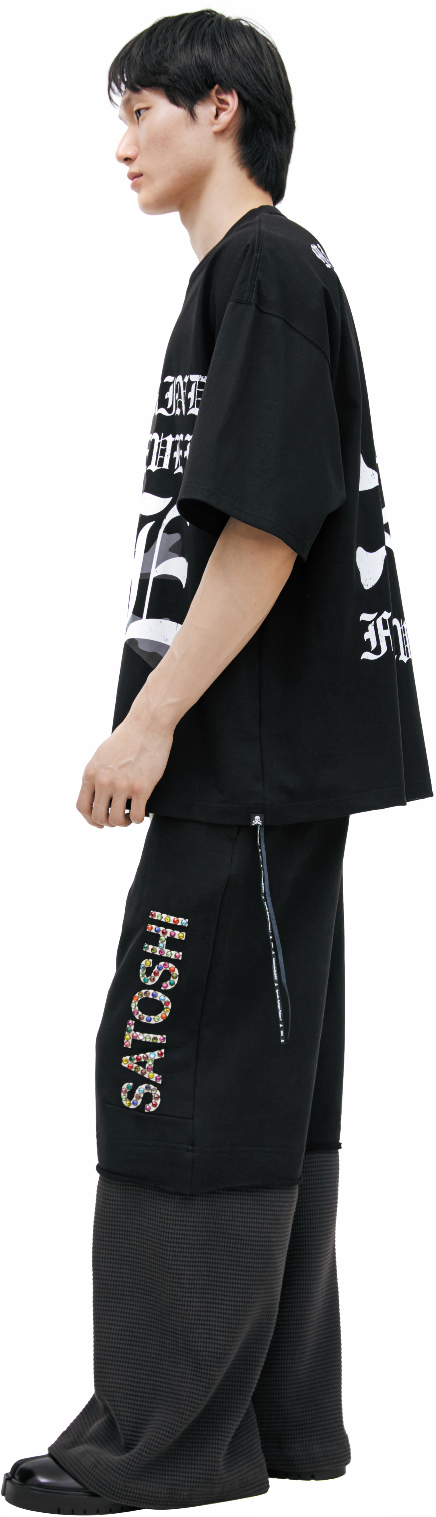 Buy Mastermind WORLD men black will never die t-shirt for €565