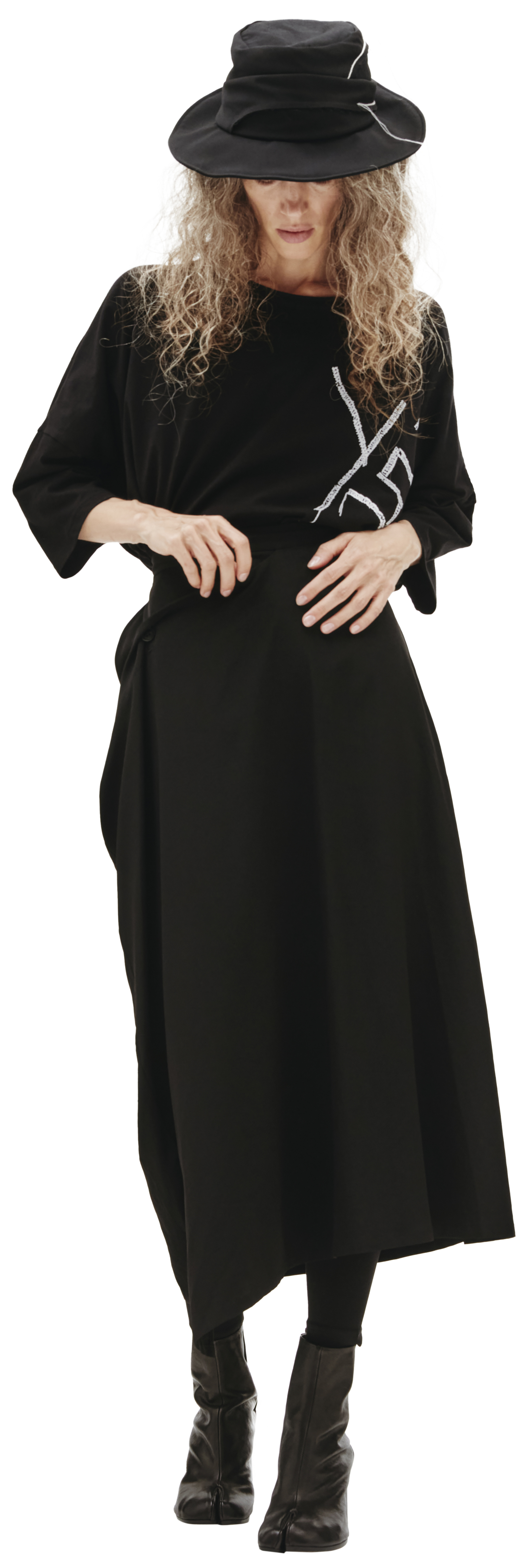 Y\'s Black asymmetrical skirt