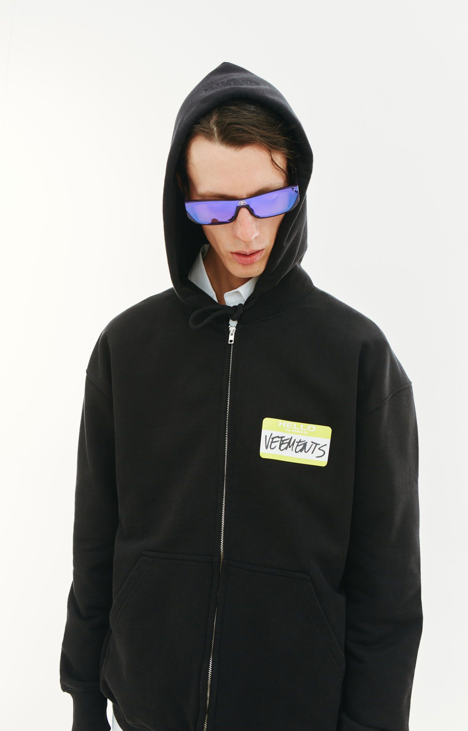 VETEMENTS \'My name is\'  zip hoodie