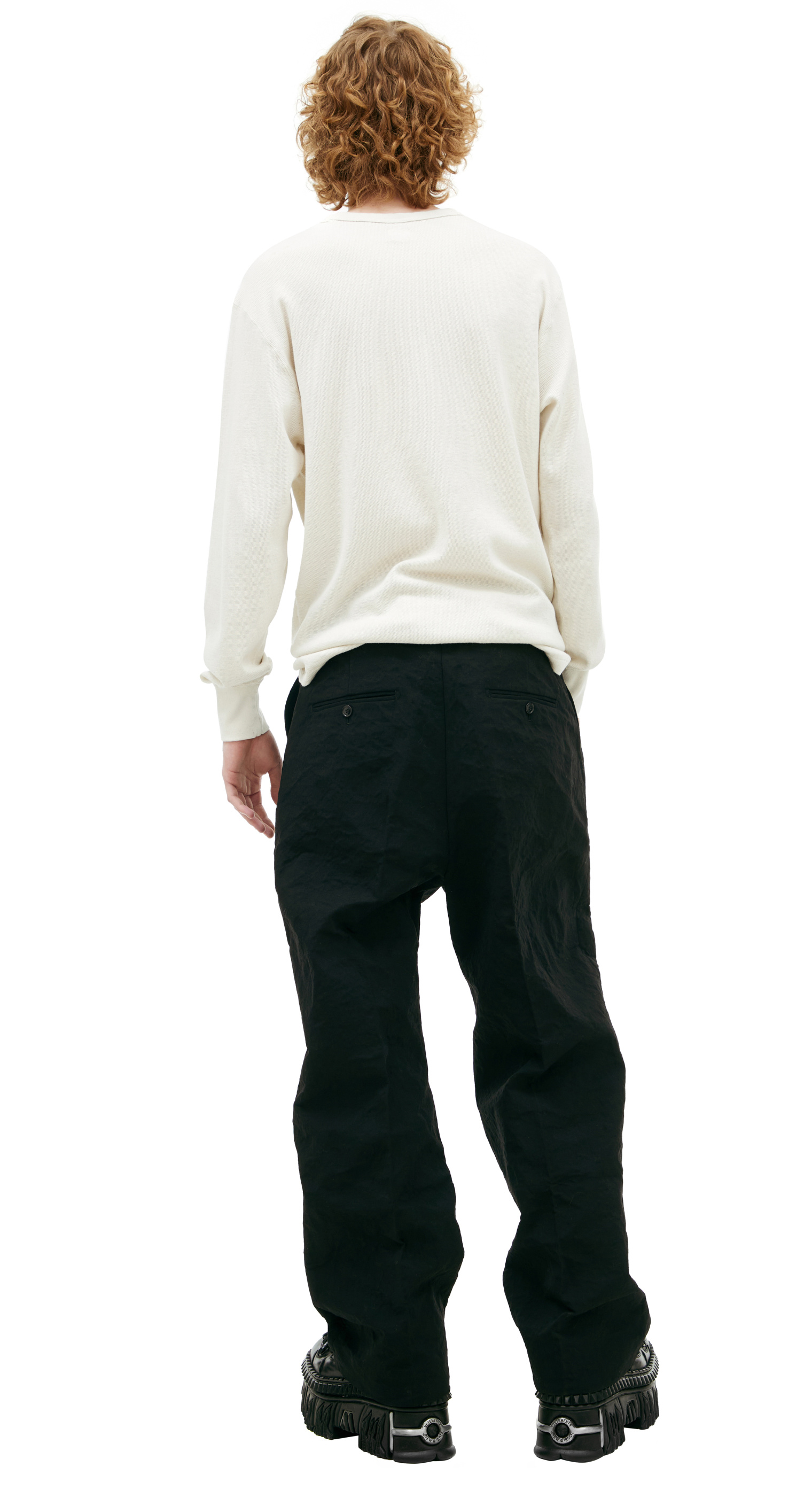 VETEMENTS Black trousers with arrows
