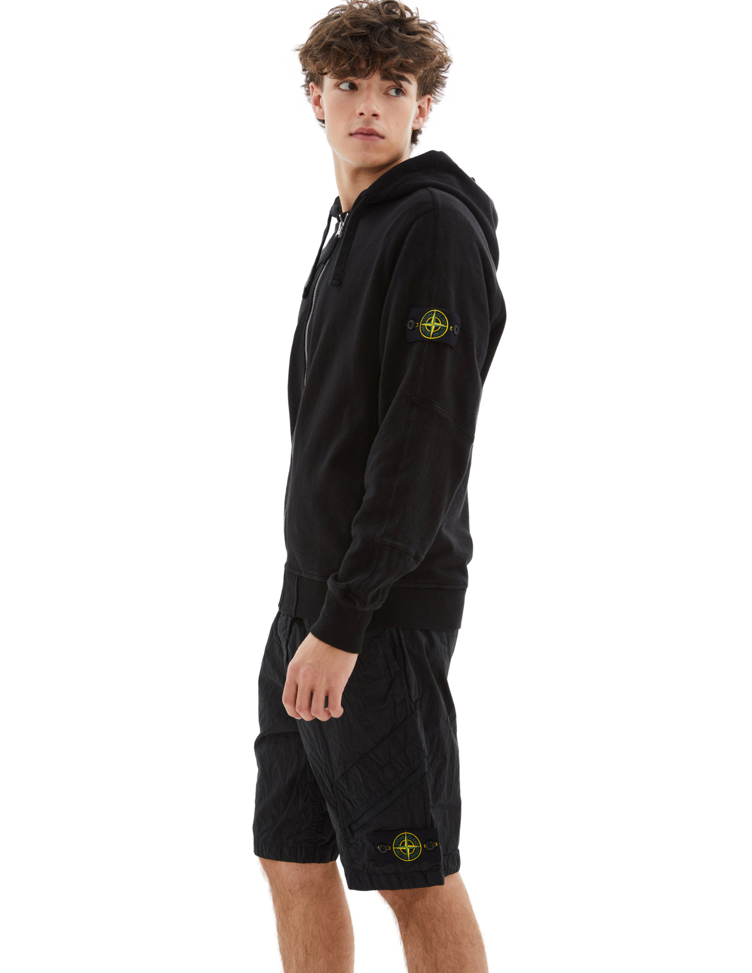 Stone Island Black hoodie with zipper