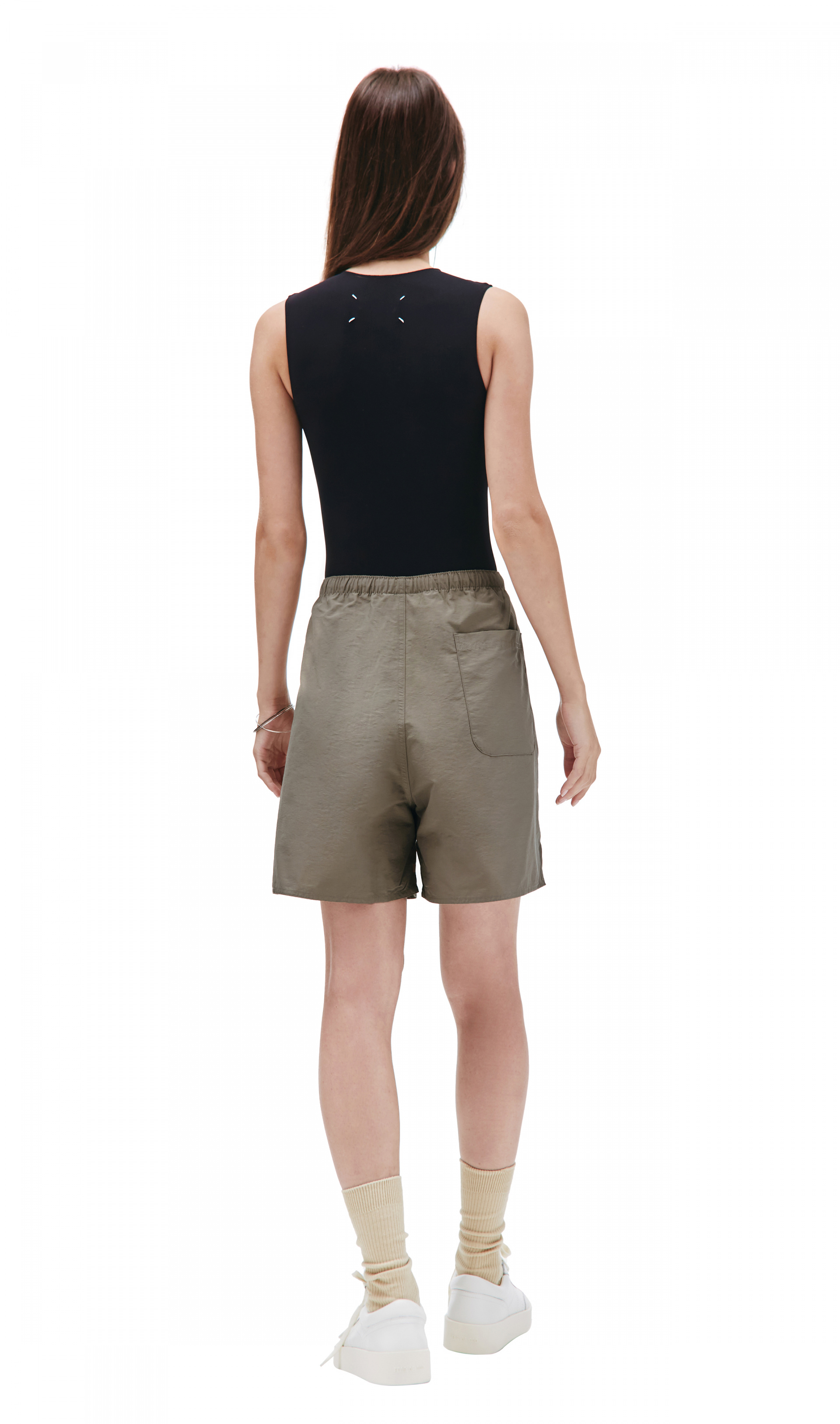 Buy Fear of God Essentials women brown logo print nylon shorts for £105  online on SV77, 160SU212011F