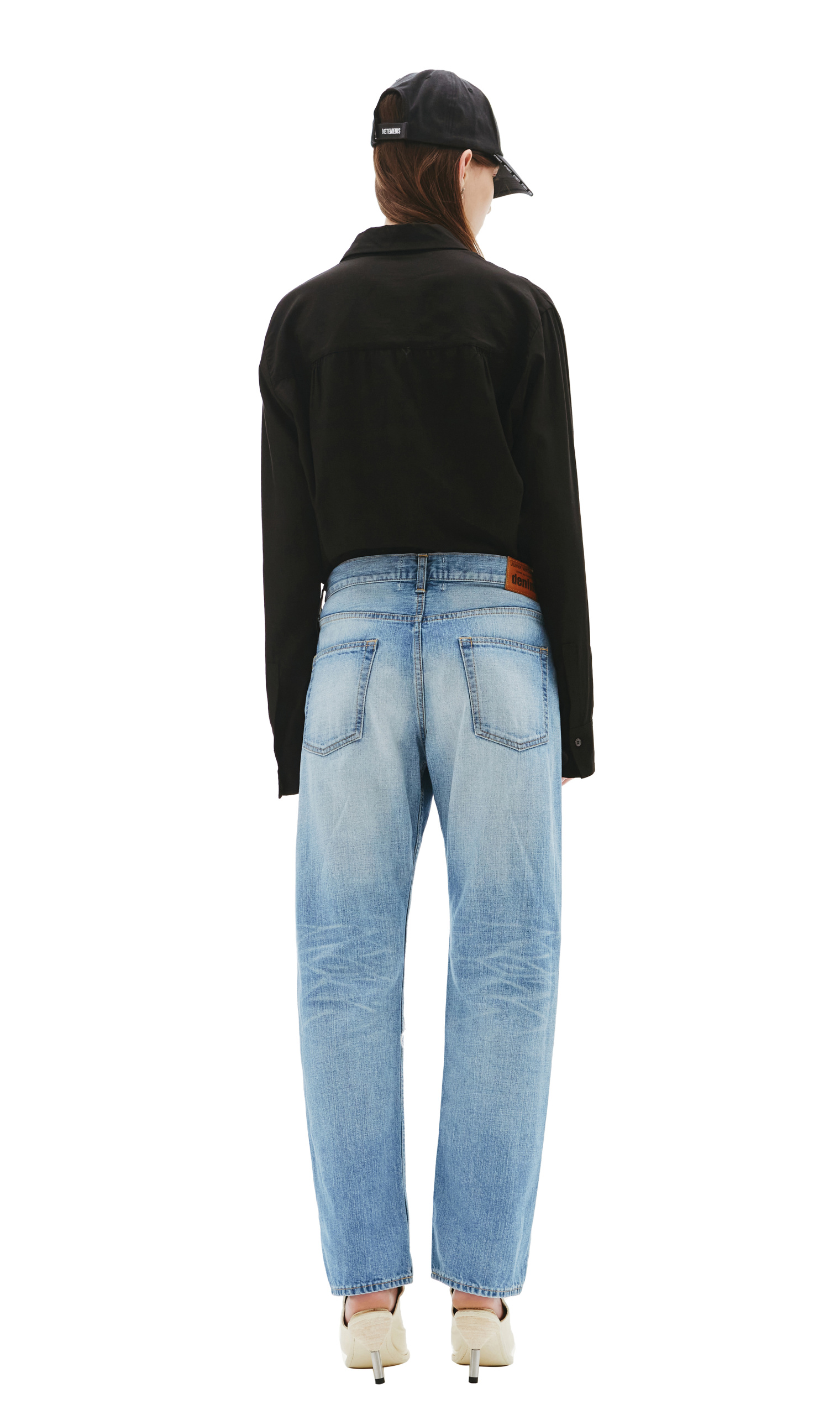 Junya Watanabe Straight Distressed Jeans