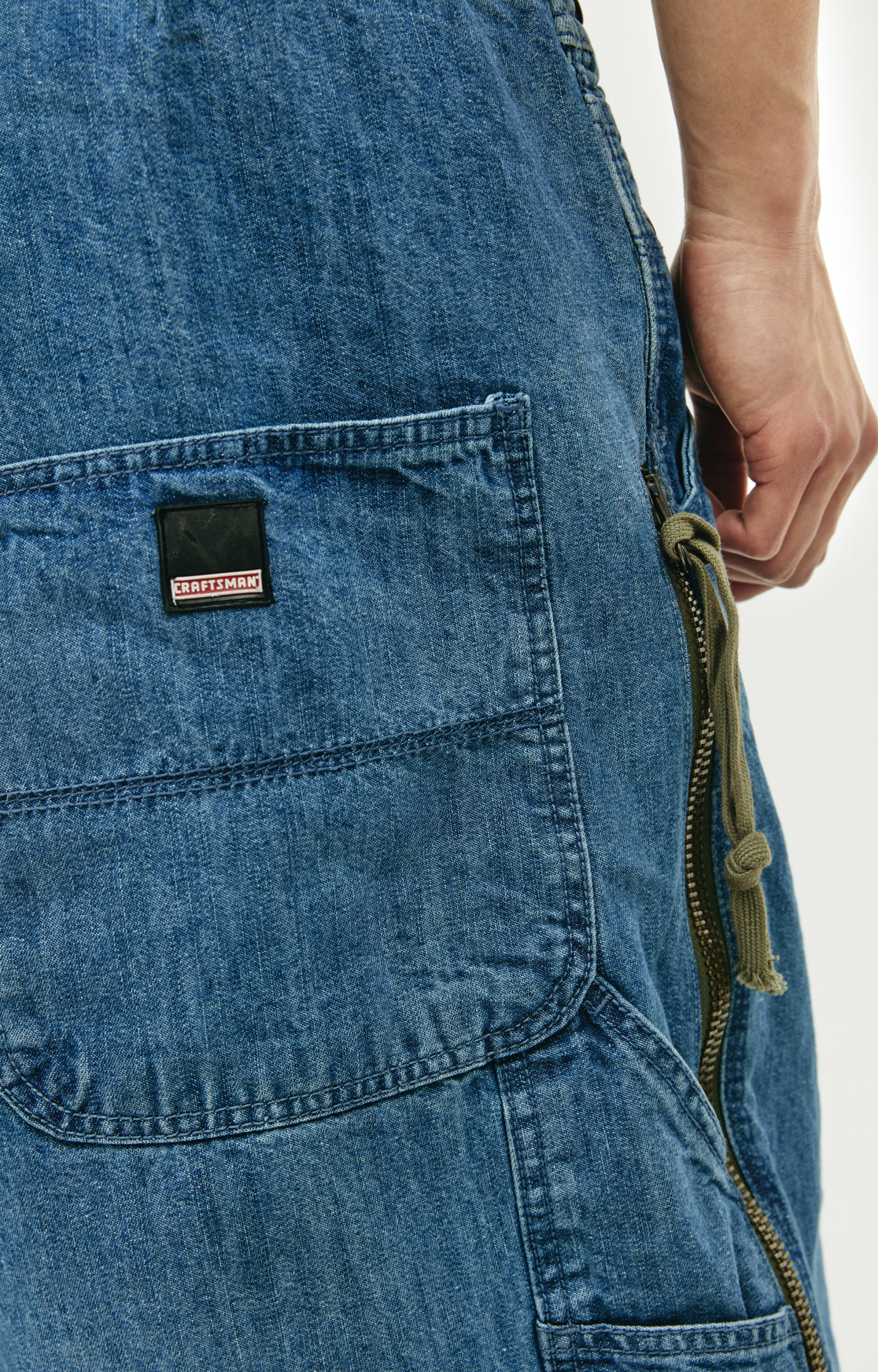 Greg Lauren Wide jeans with zippers