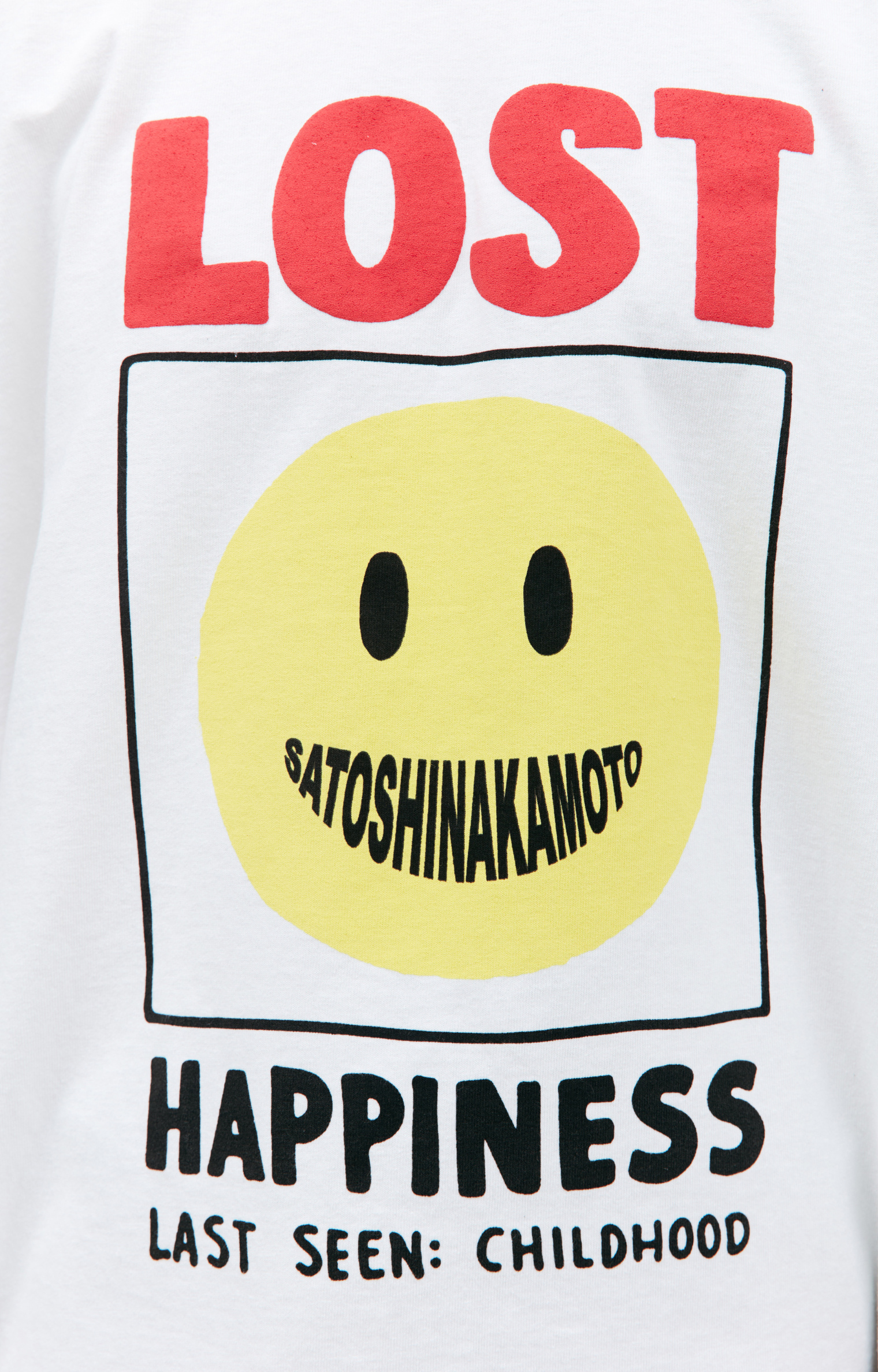 Satoshi Nakamoto LOST printed t-shirt