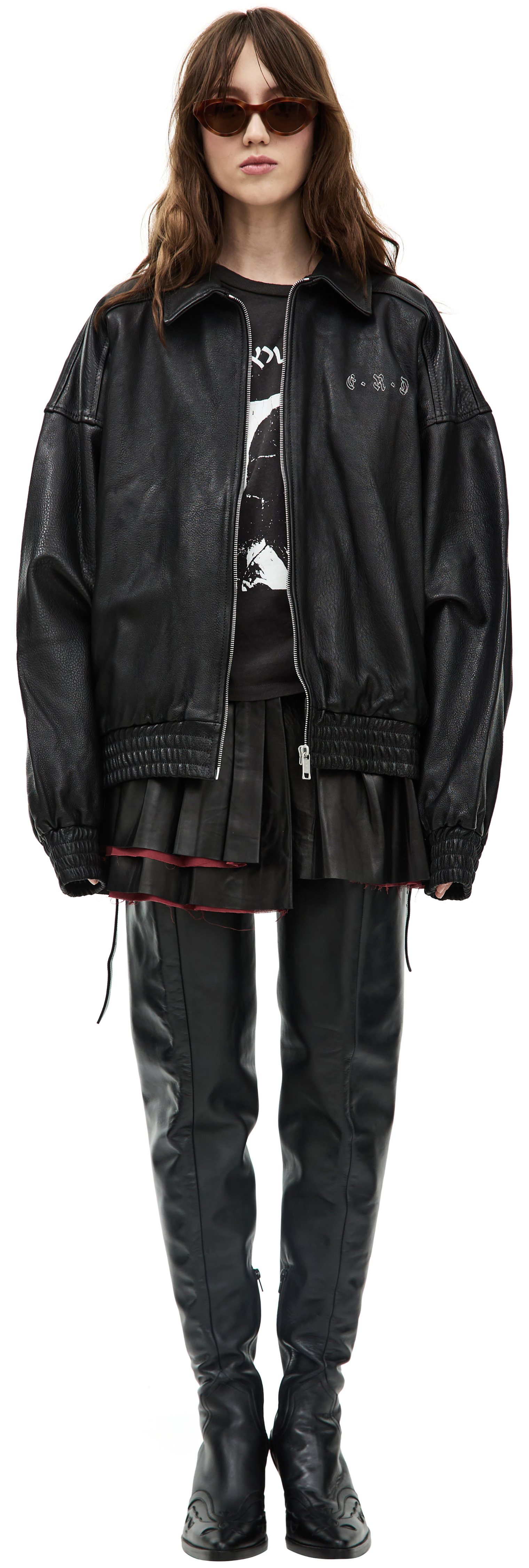 Enfants Riches Deprimes Embroidered leather jacket