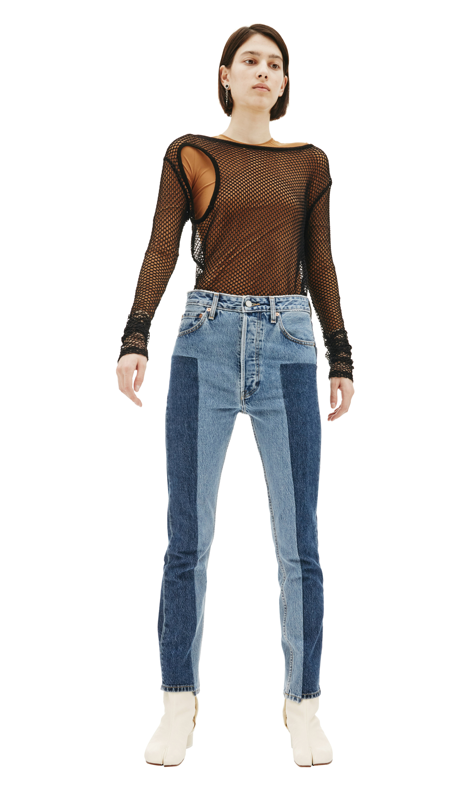 VETEMENTS Blue Patchwork Jeans