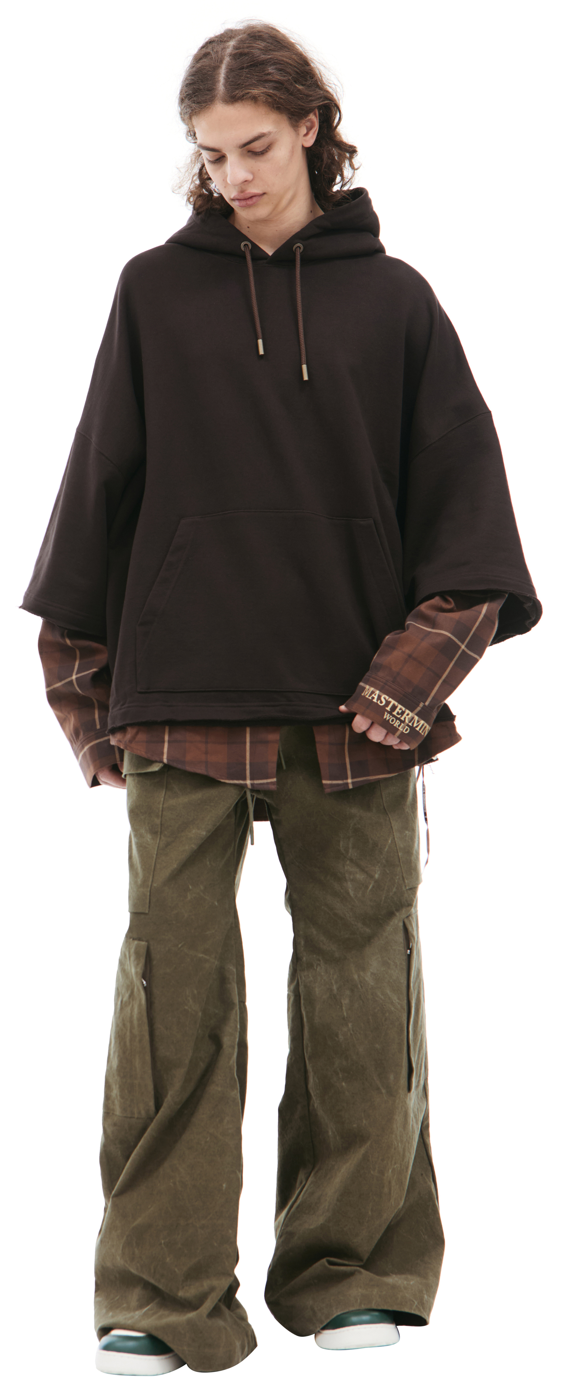 Mastermind WORLD Logo layered hoodie