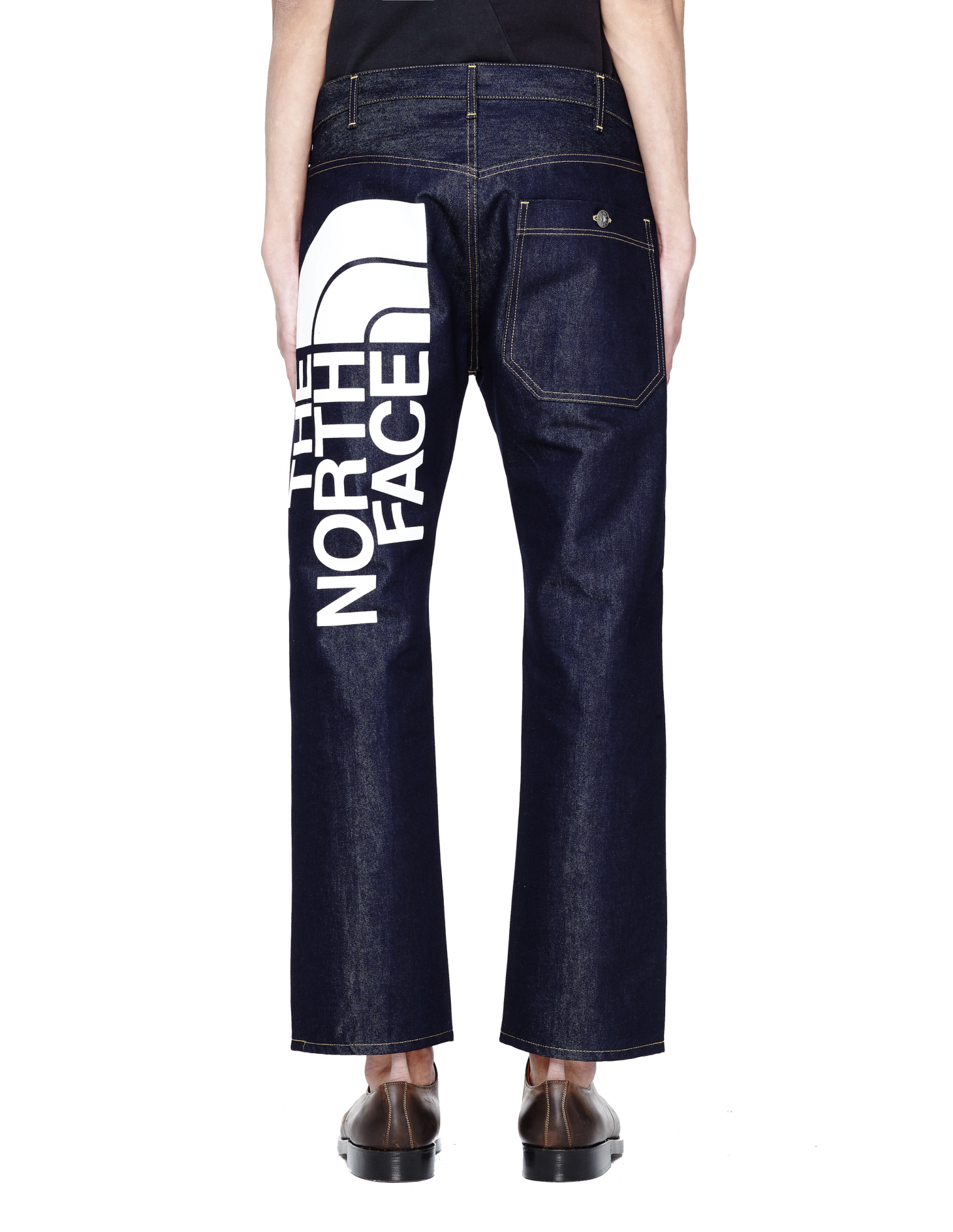 Buy Junya Watanabe men navy blue the north face print jeans for