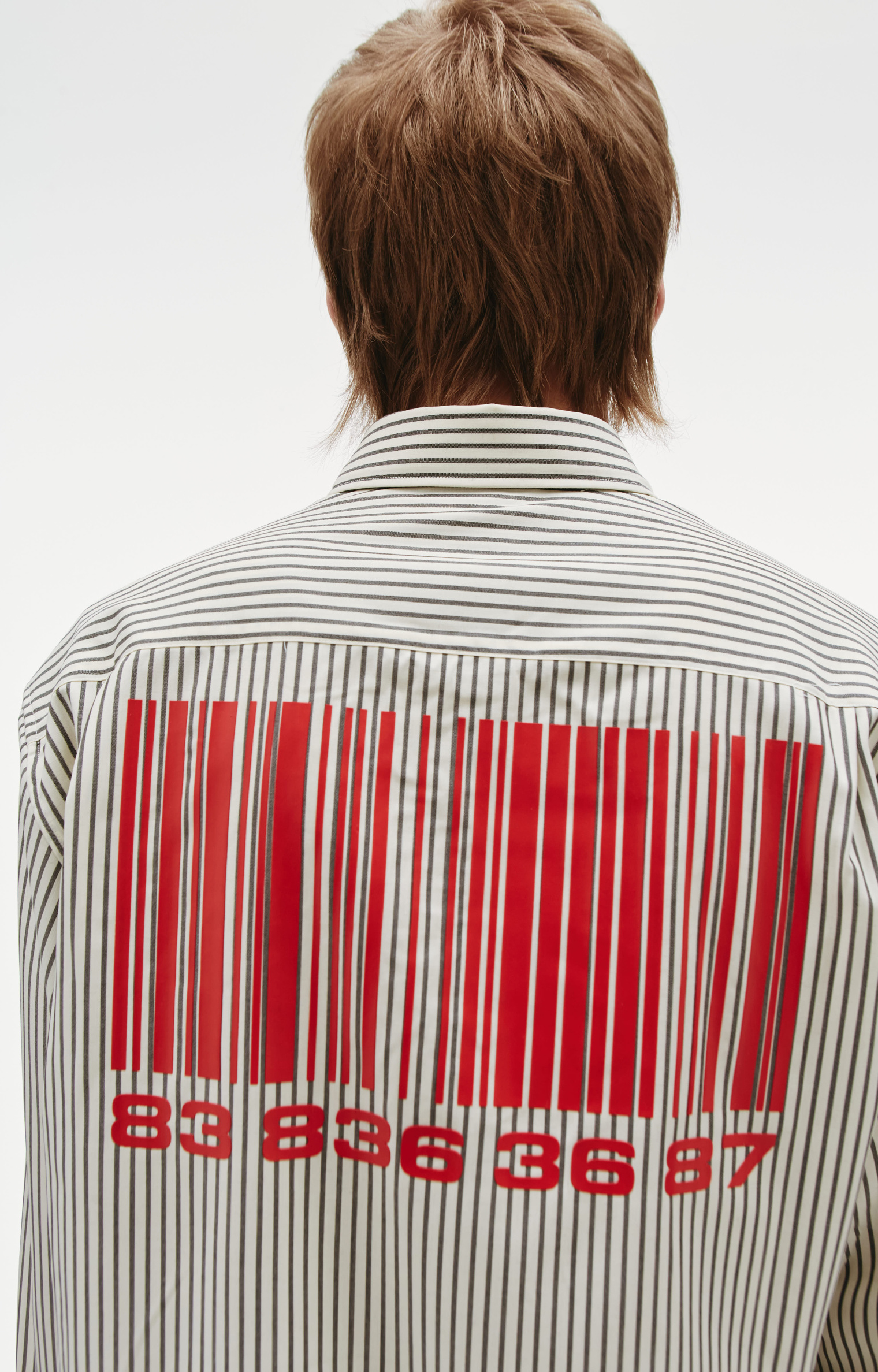 VTMNTS Striped barcode shirt