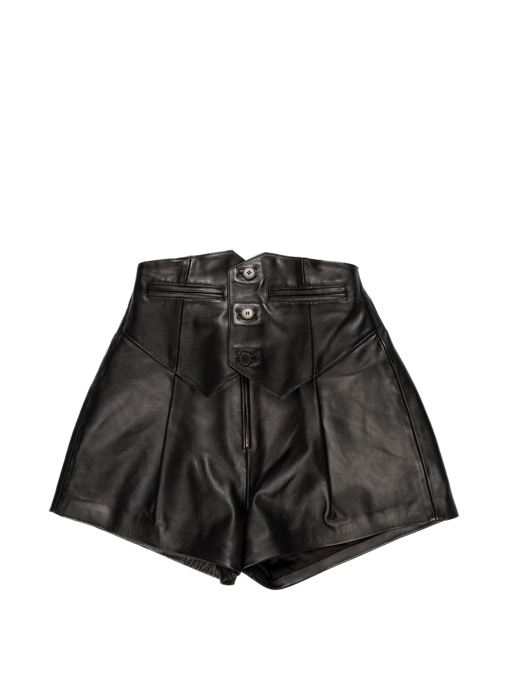 Enfants Riches Déprimés Black leather shorts