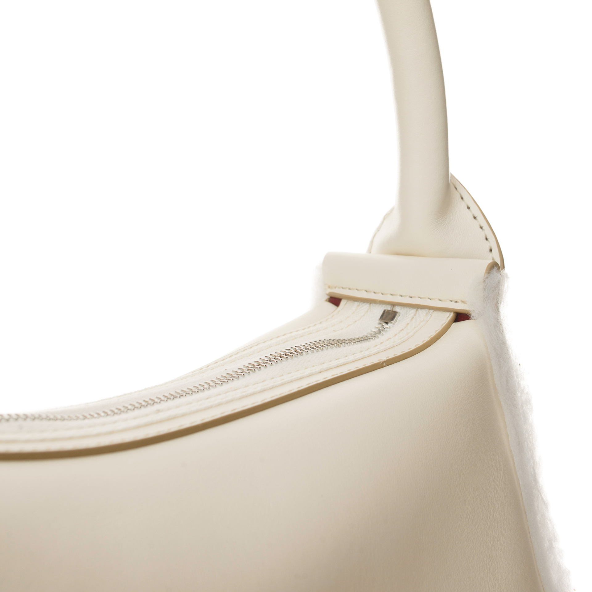 DENTRO Cream Savvas Baguette bag