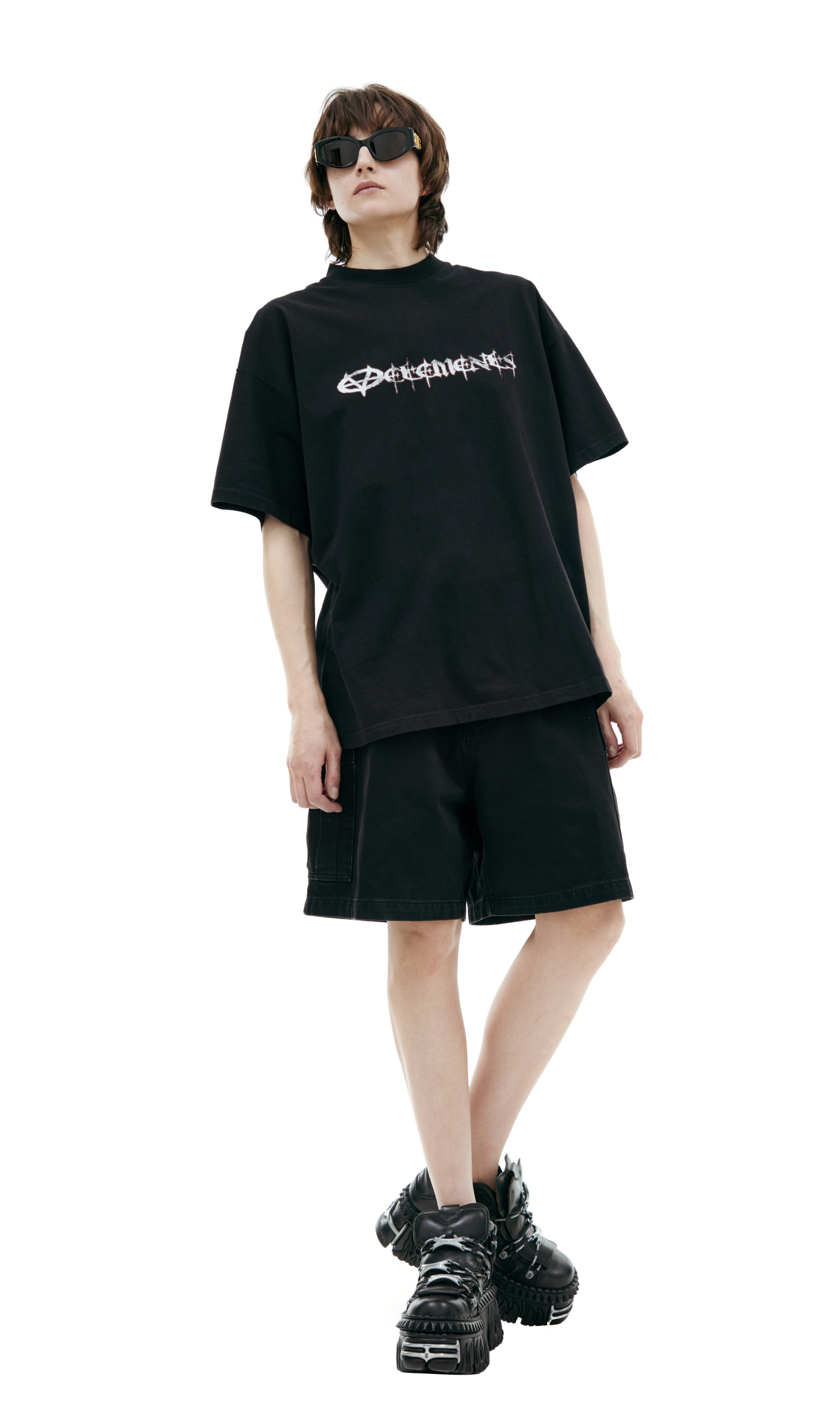 Buy Yohji Yamamoto women black x new era printed hoodie for