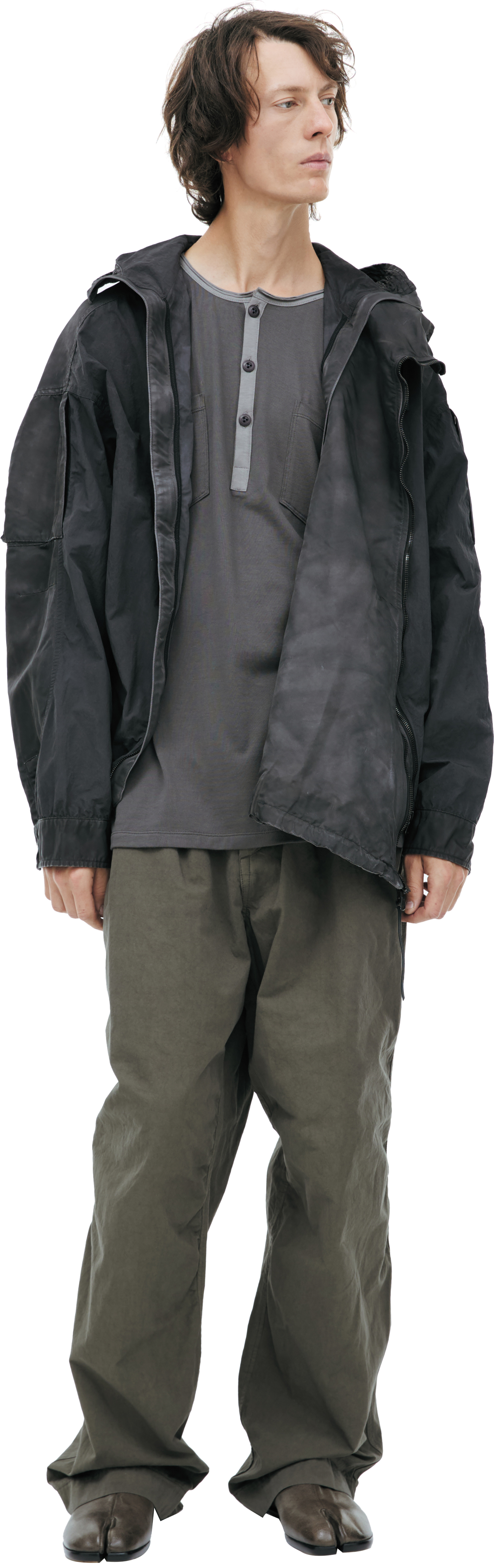The Viridi-Anne Nylon jacket with a hood