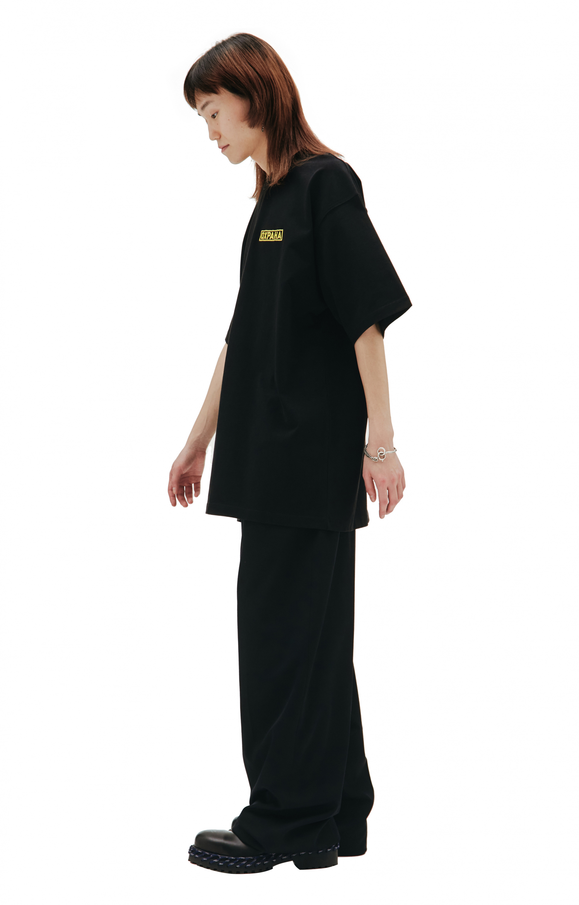 Женская черная футболка 'охрана' vetements x sv VETEMENTS — купить за ...