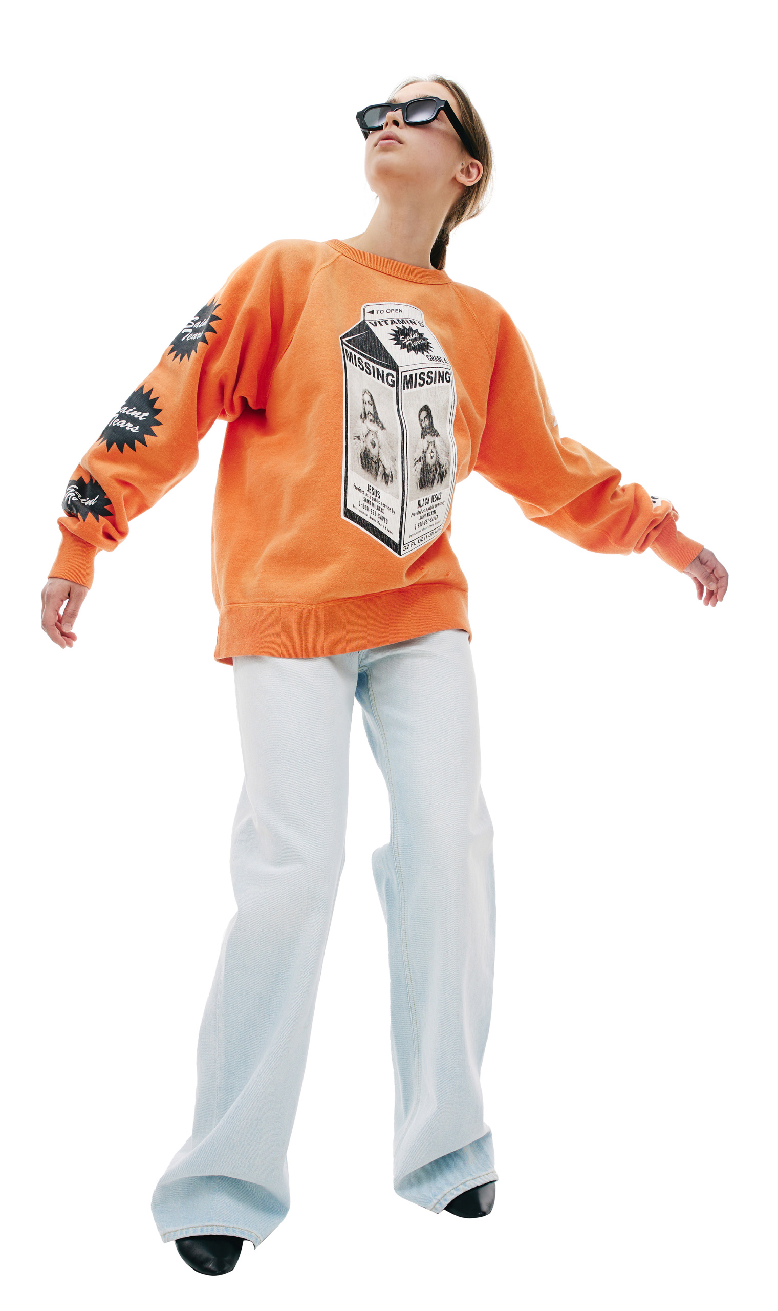 Saint Michael Milk pack printed sweatshirt