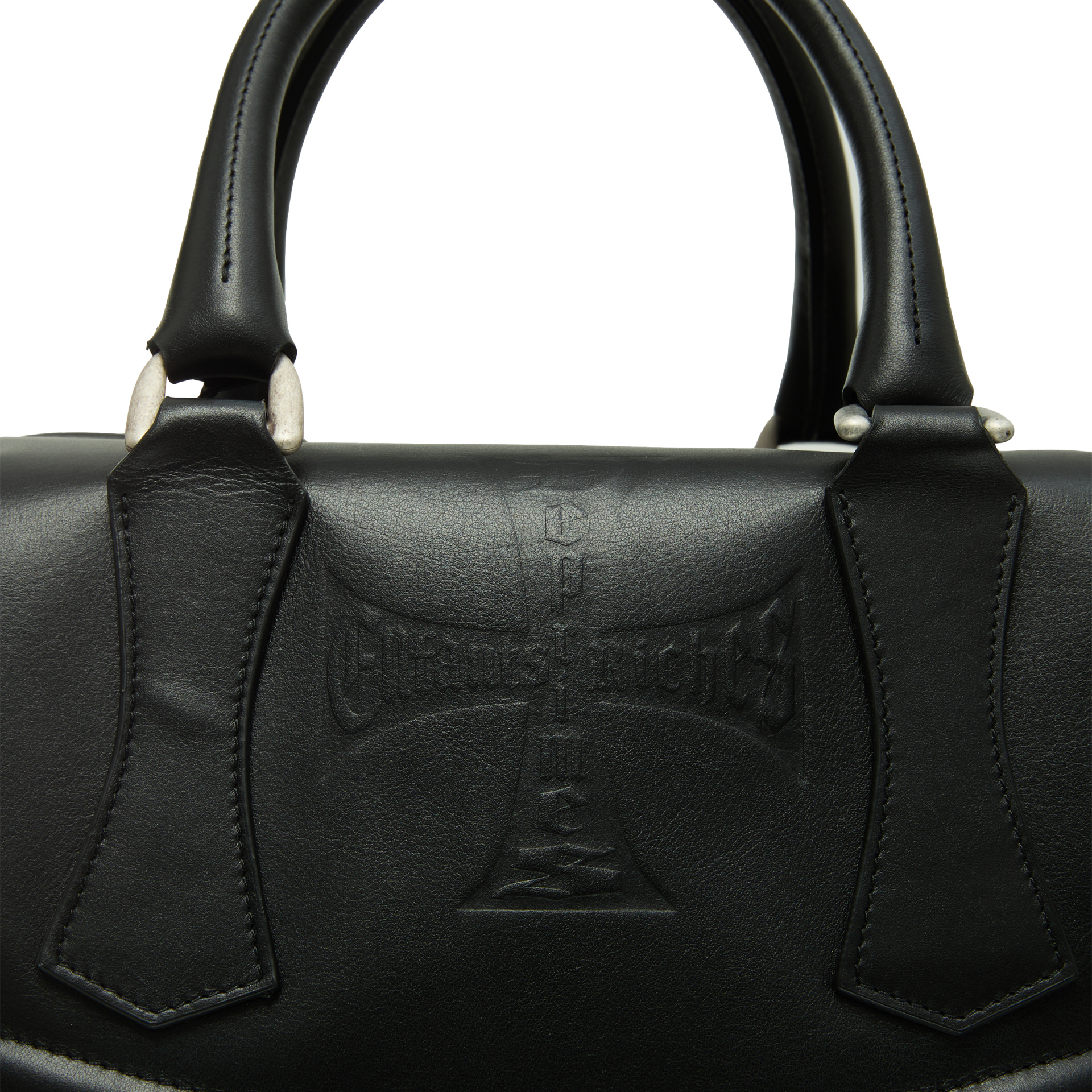 Enfants Riches Déprimés Leather bowling bag with logo