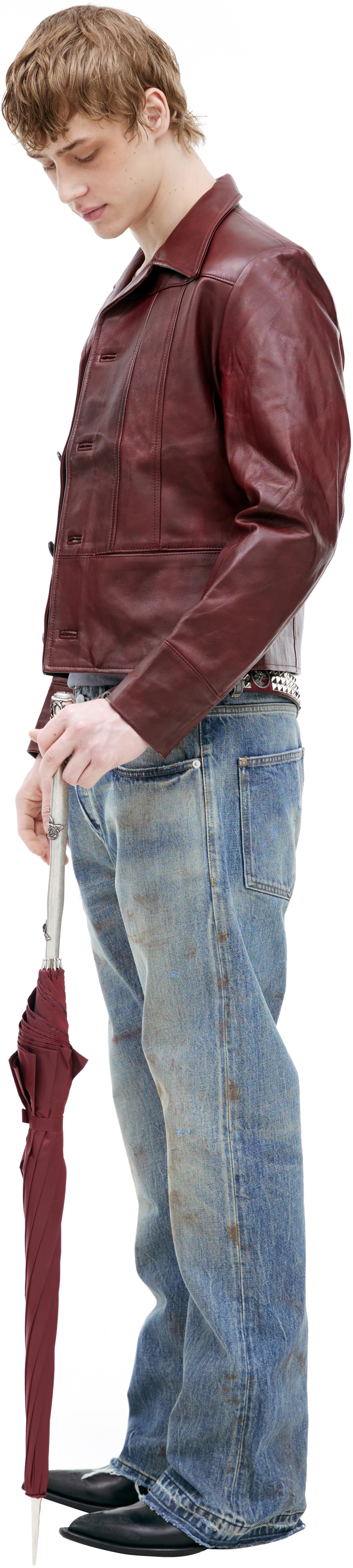 Enfants Riches Déprimés Red leather jacket