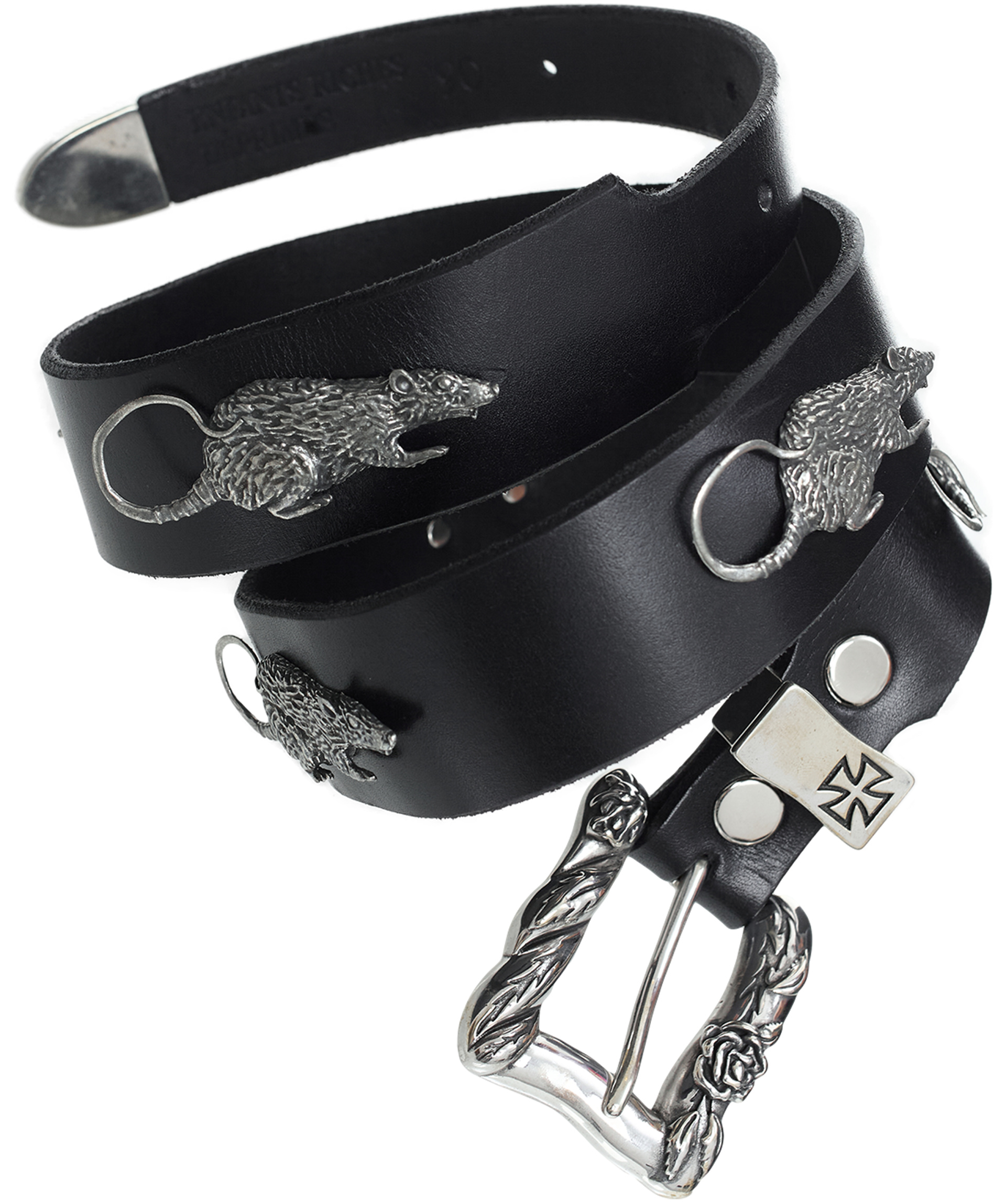Enfants Riches Déprimés Black leather belt