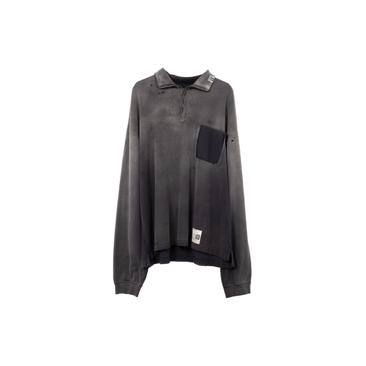 Maison Mihara Yasuhiro Sun Faded Half Zip Pullover