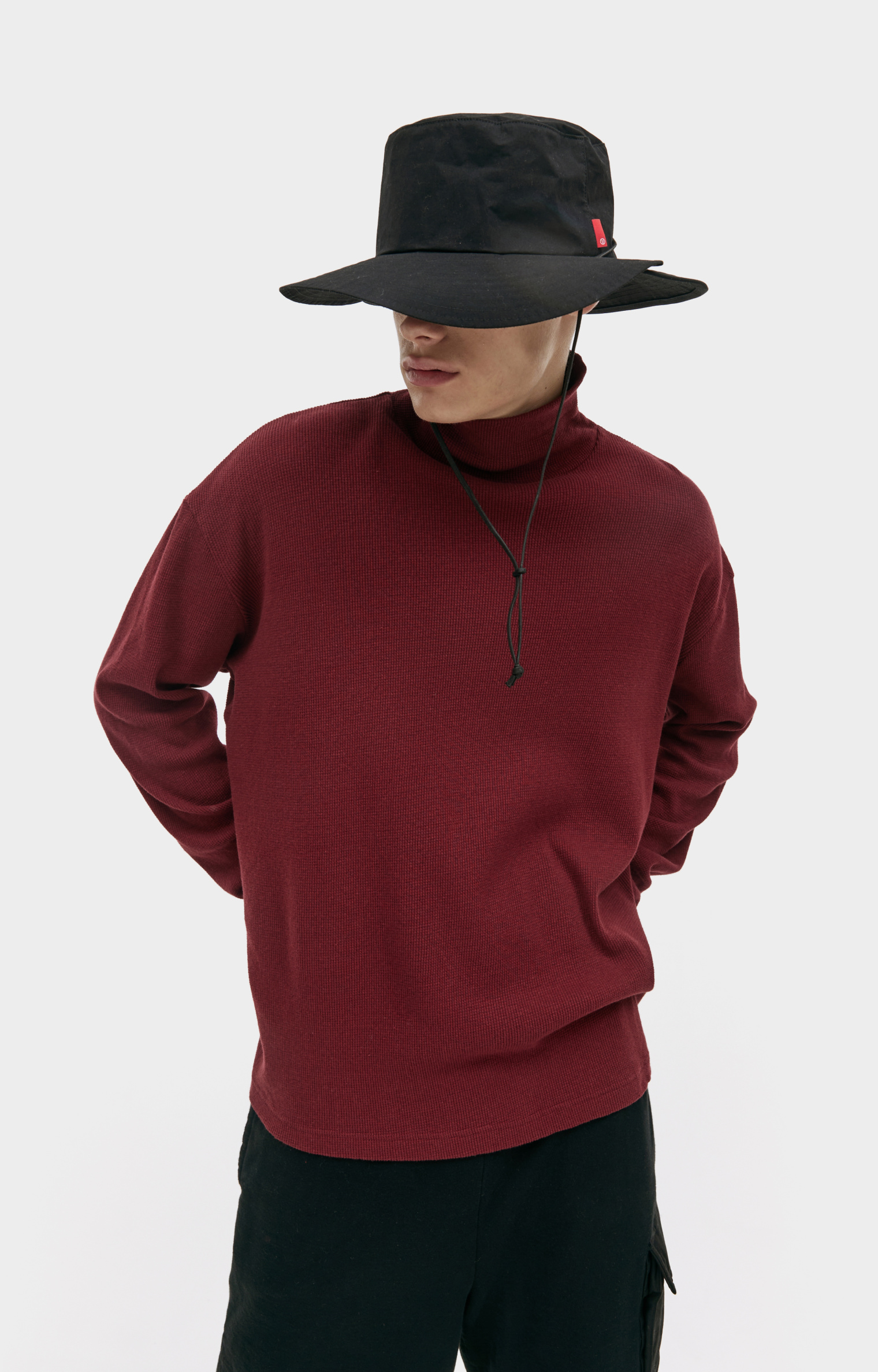 Undercover Waffle knit cotton turtleneck