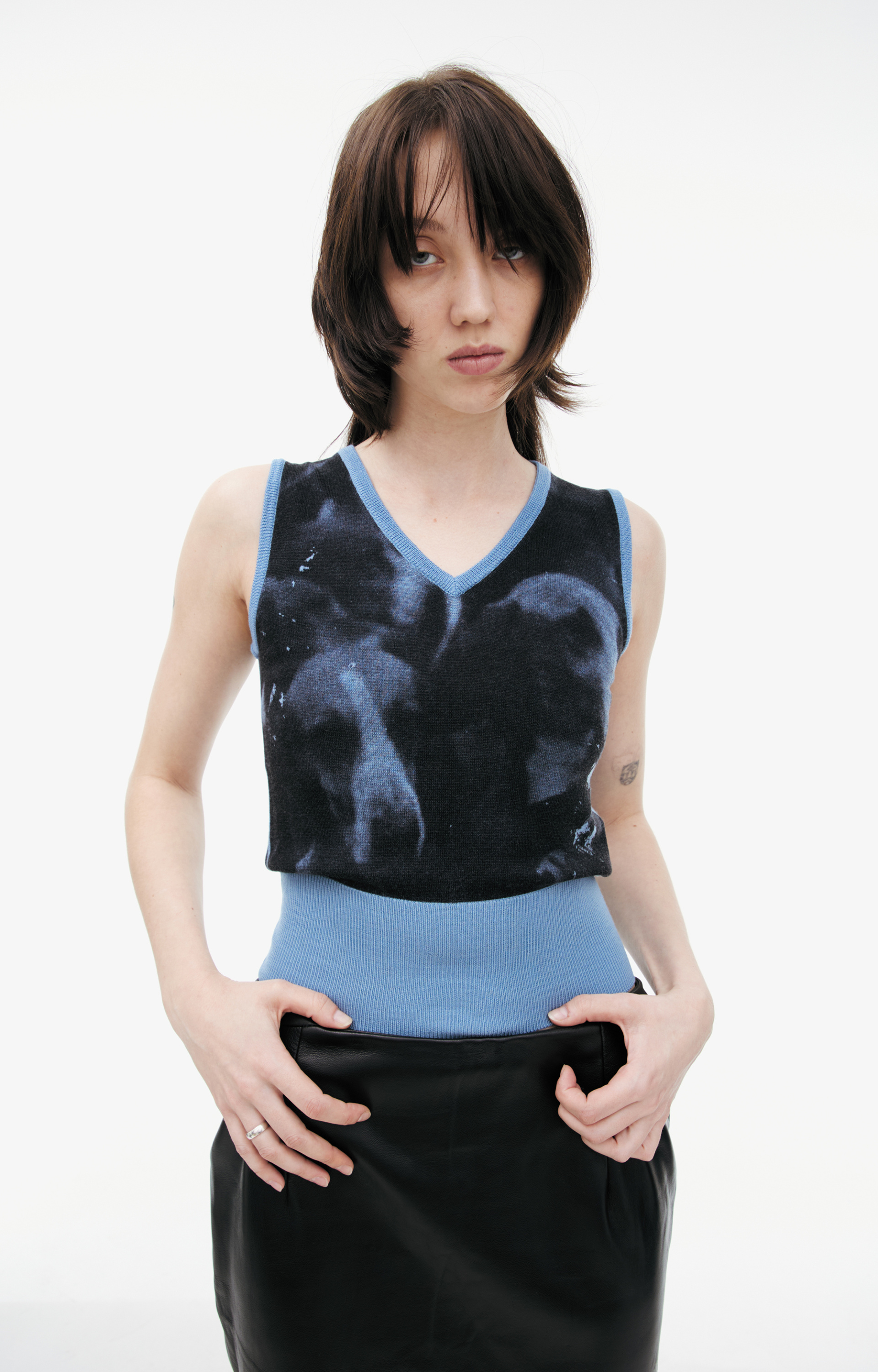 Enfants Riches Déprimés Wool vest with a print