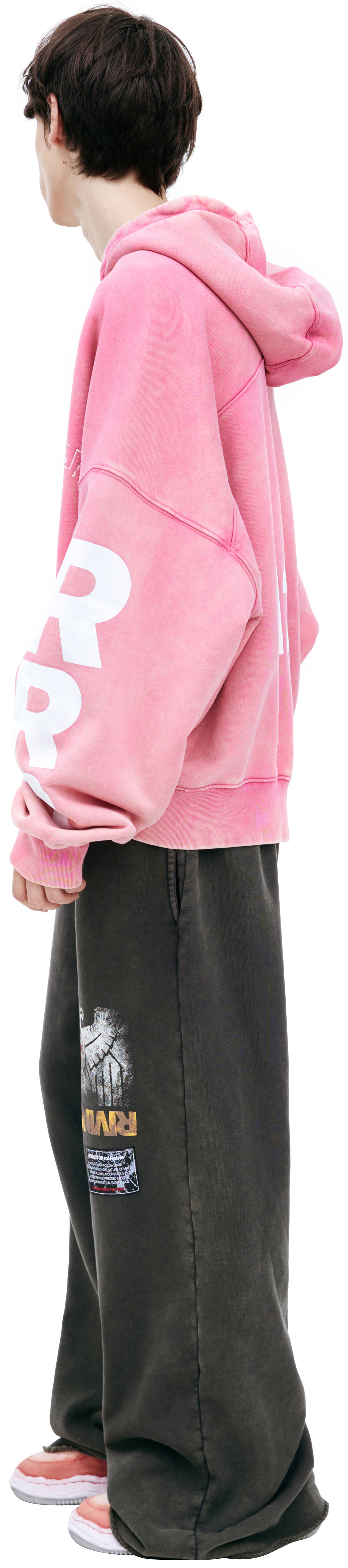 RRR123 Pink zippered hoodie