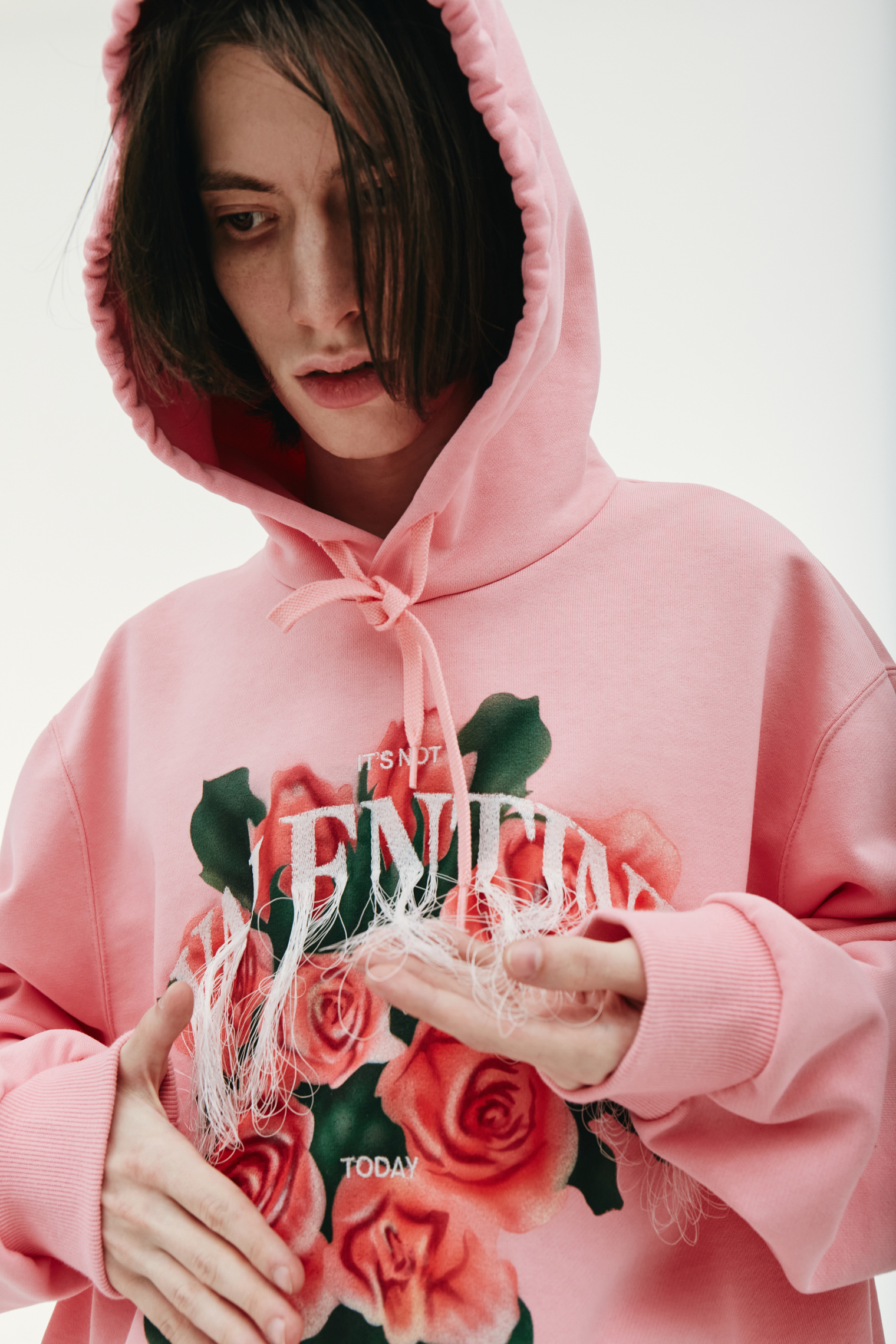 Doublet Pink Valentine Embroidered Hoodie