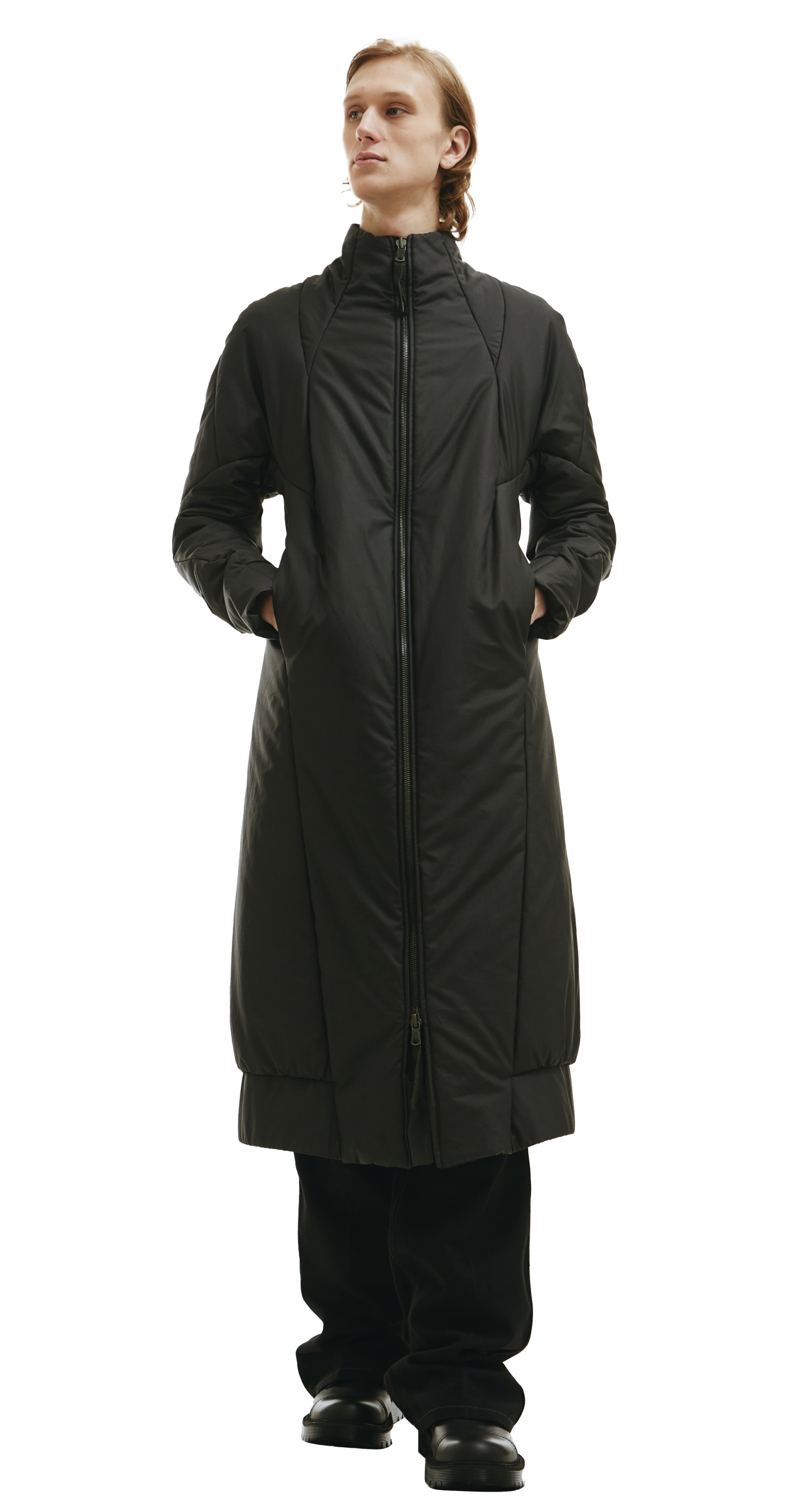 Leon Emanuel Blanck Black Padded Zip-Up Parka Coat