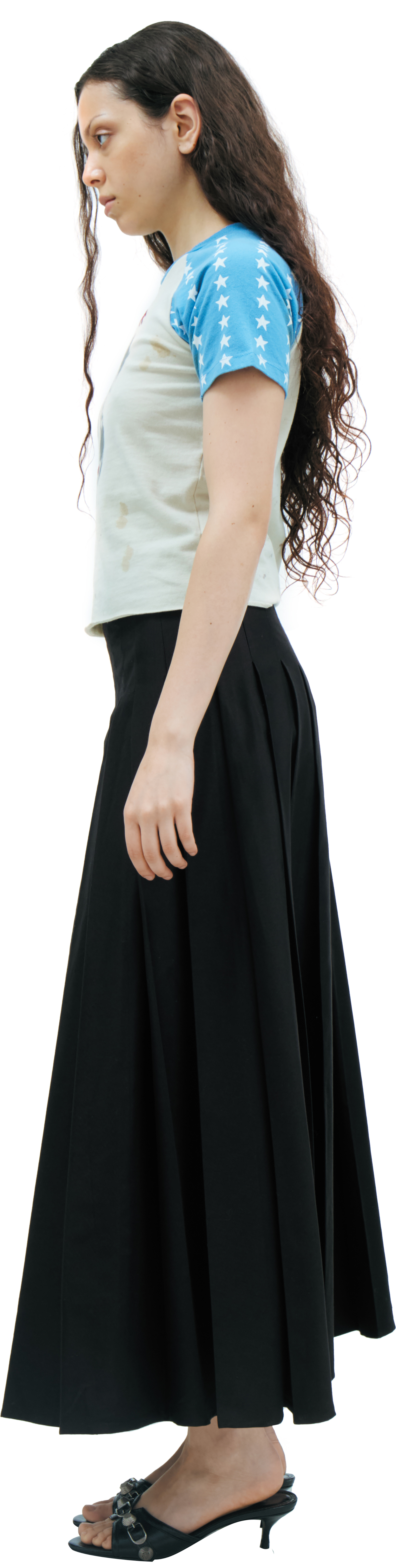 Enfants Riches Déprimés Grеy pleated skirt