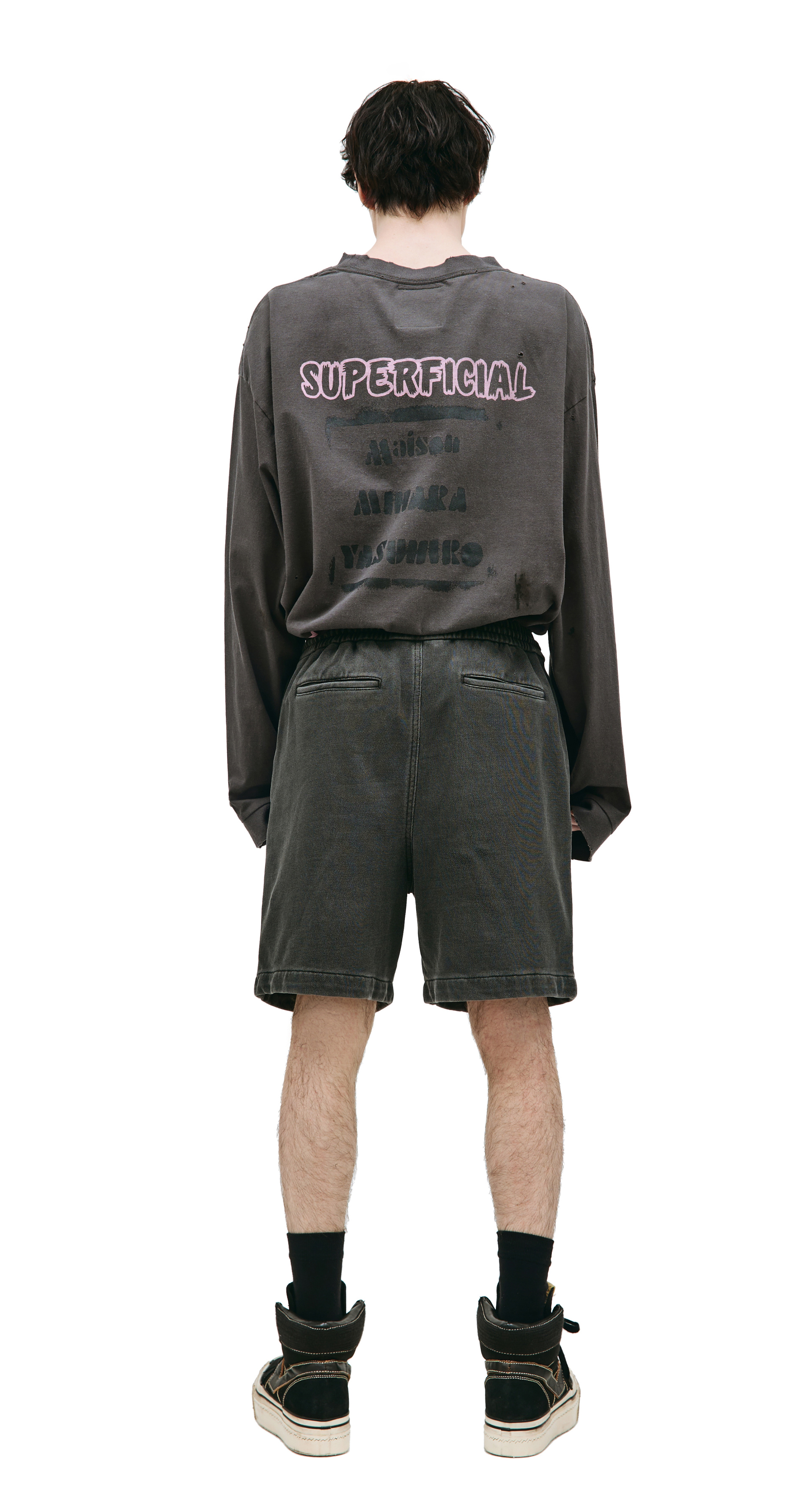 Juun.J Cotton embroidered shorts