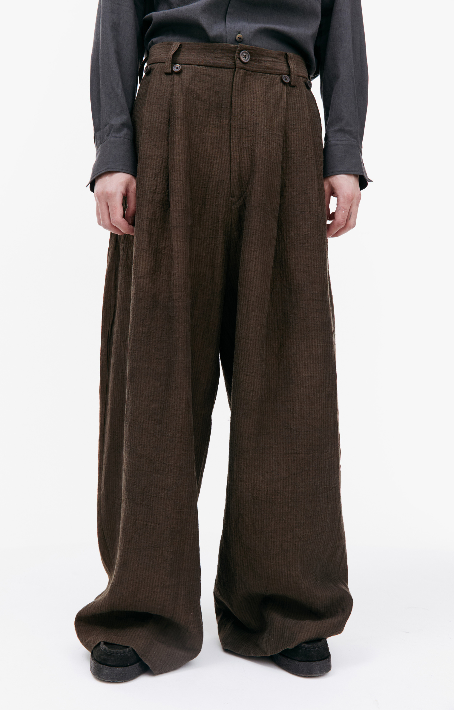 Ziggy Chen Wide leg linen trousers