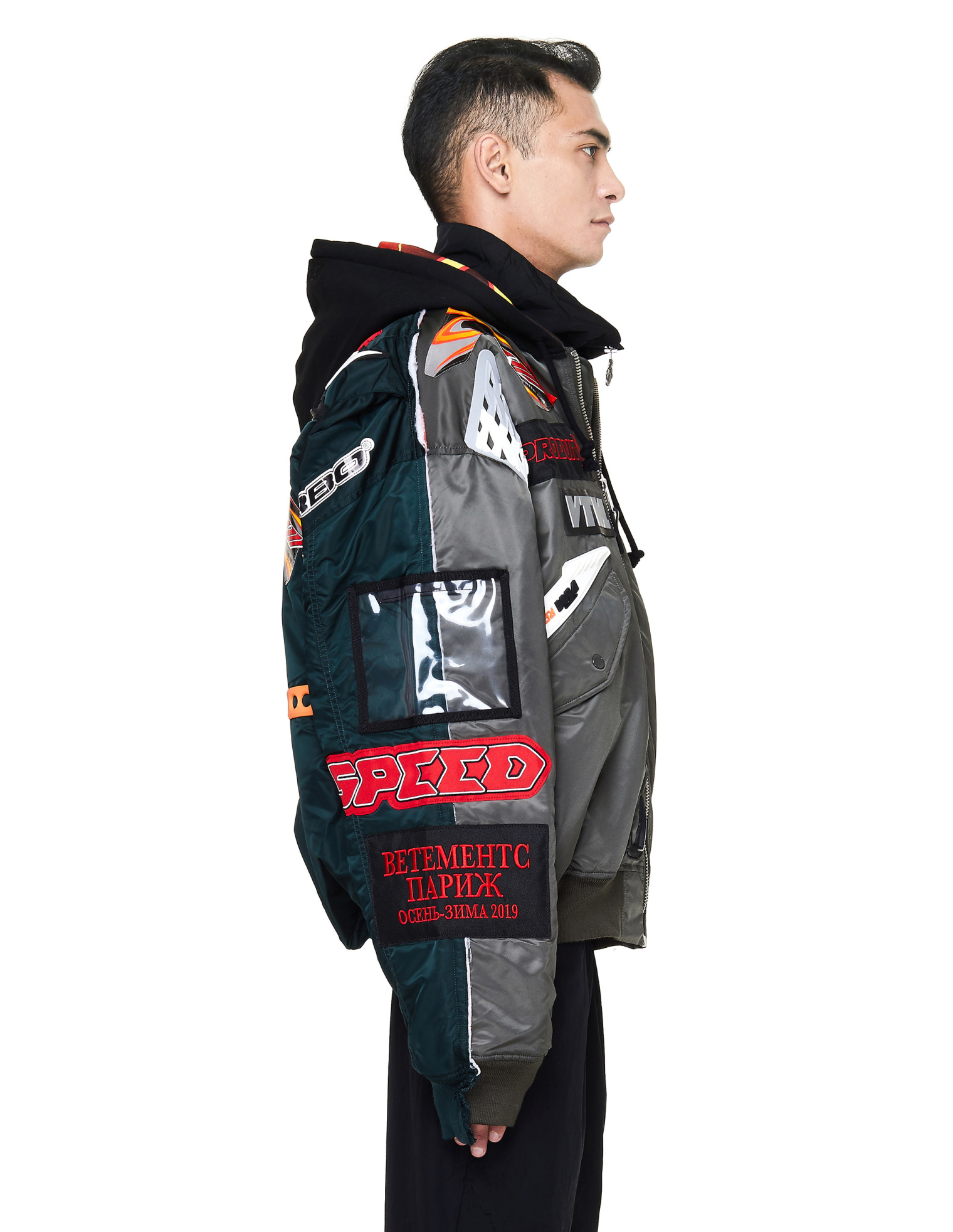VETEMENTS Бомбер Alpha Industries с патчами