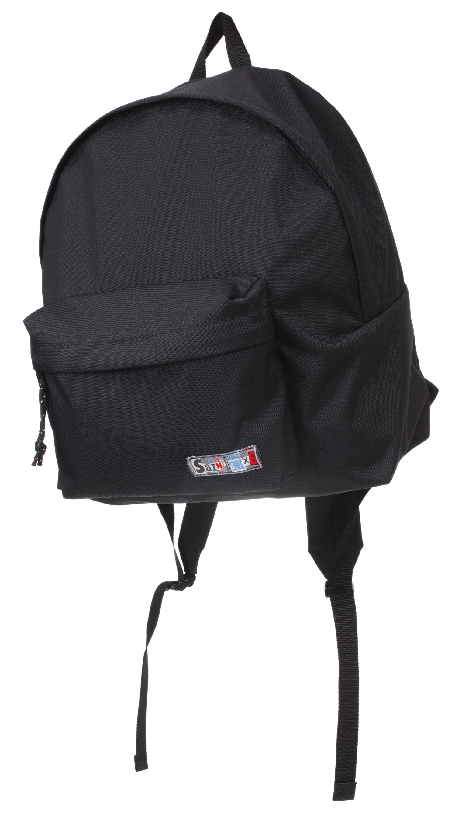 Saint Michael Black small backpack  with logo patch