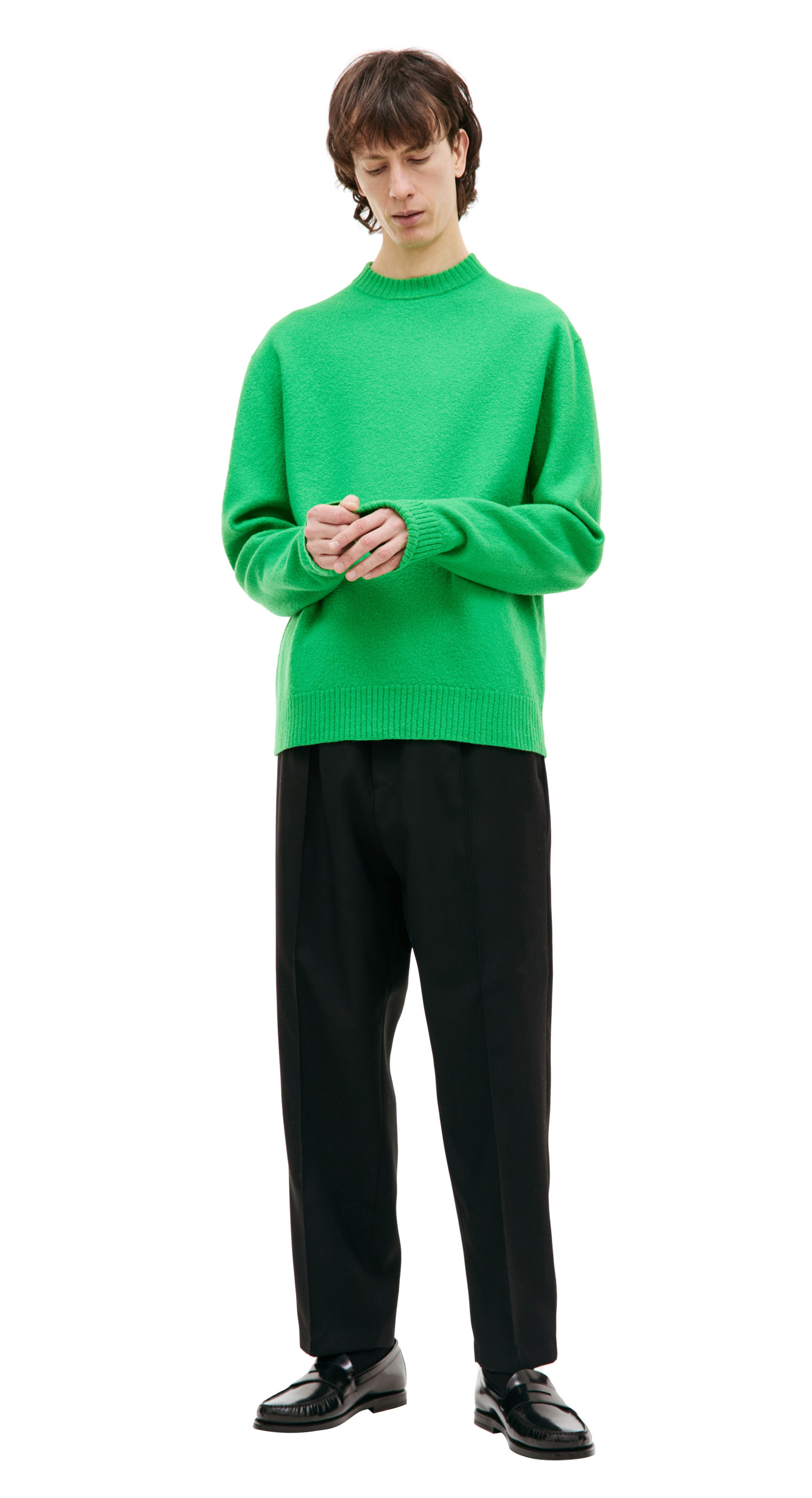 Jil Sander Green wool sweater