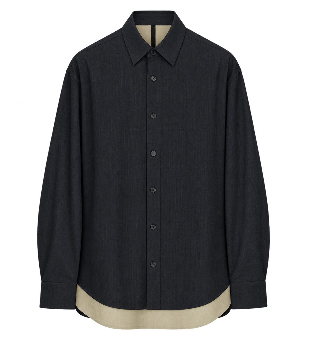 Ziggy Chen Double layered brown shirt