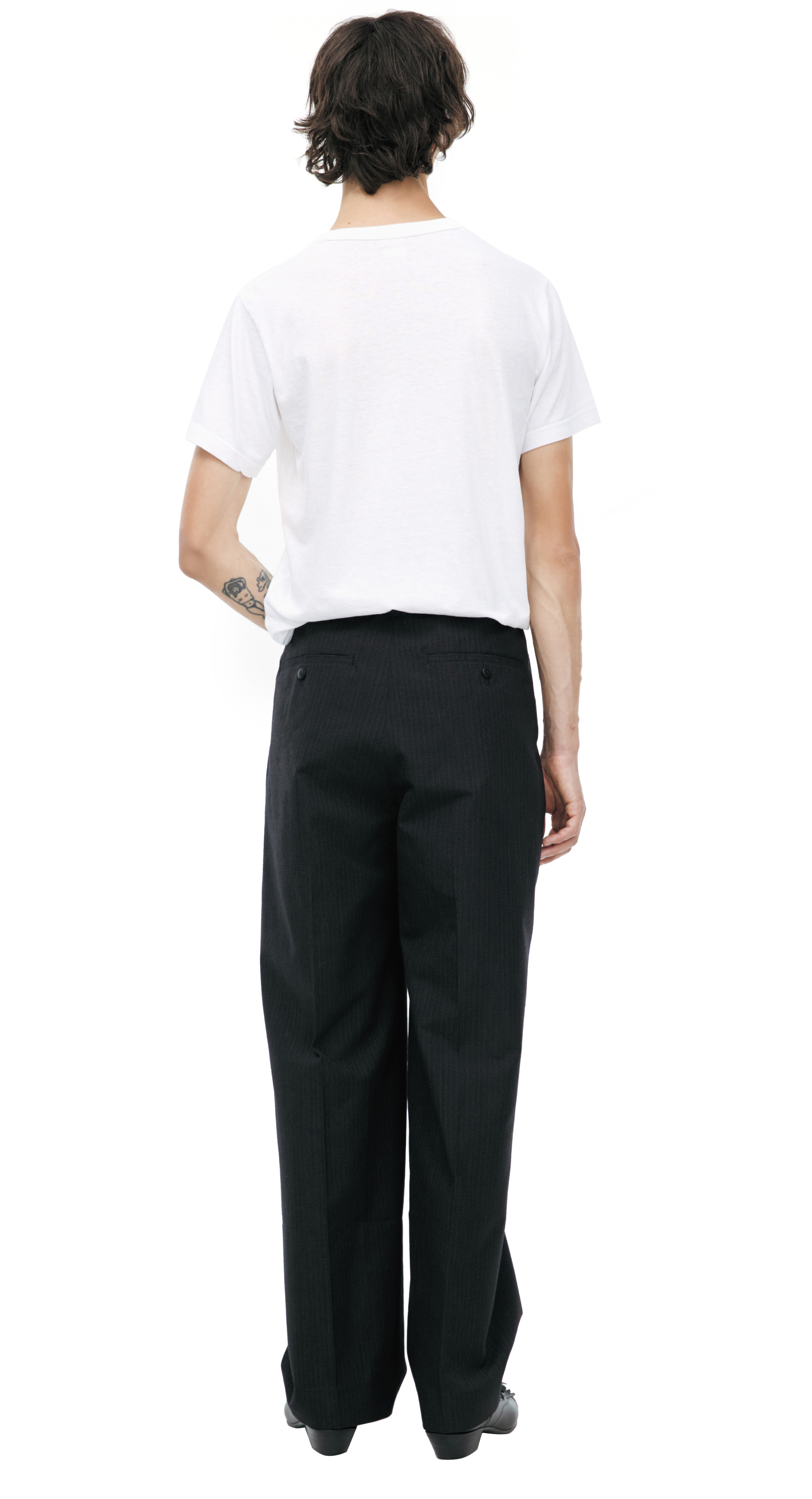 visvim Black wool trousers