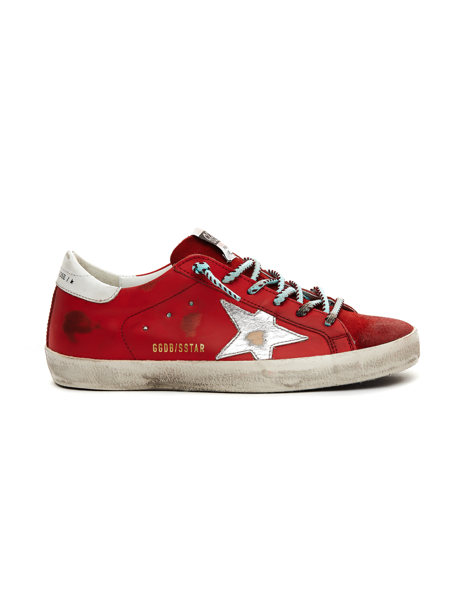 Golden Goose Red Leather Superstar Sneakers