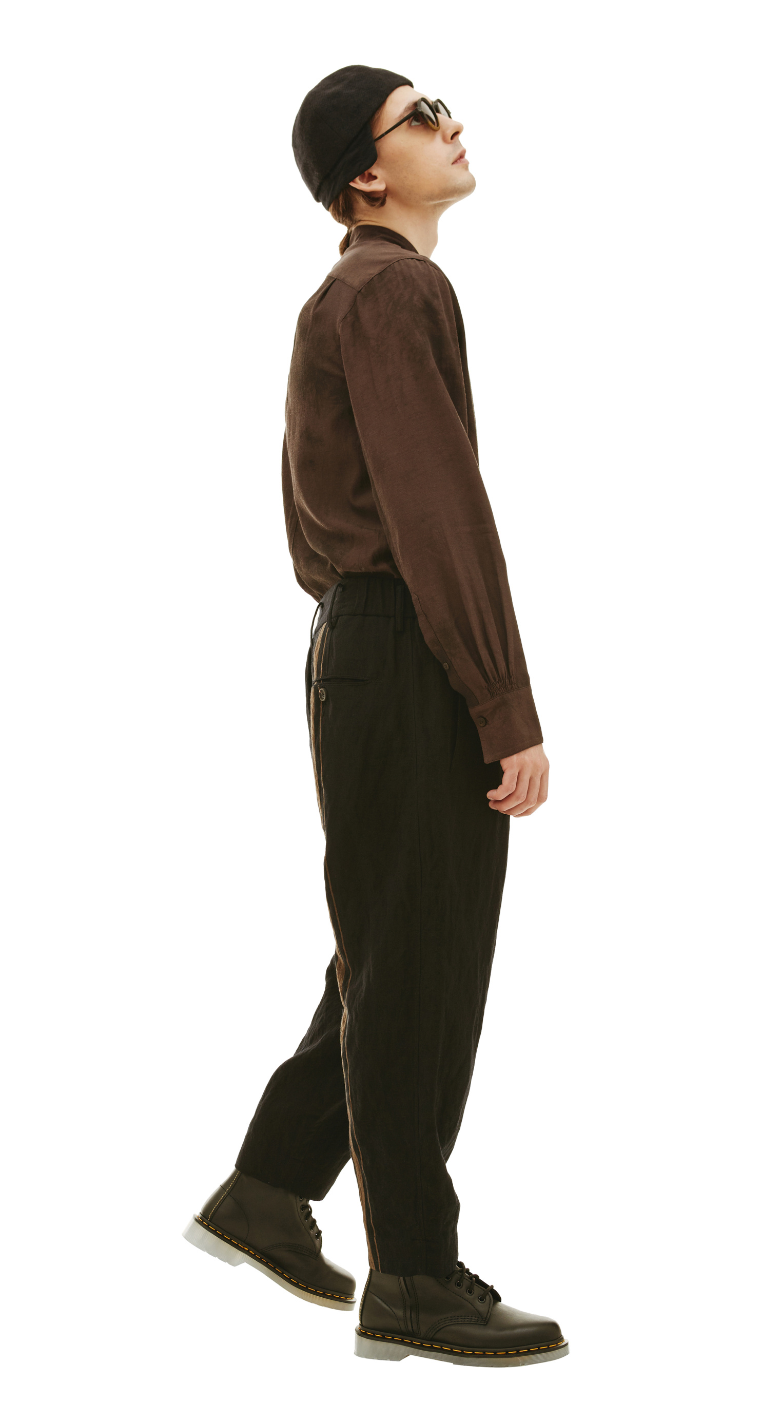 Ziggy Chen Свободные брюки с контрастной полоской