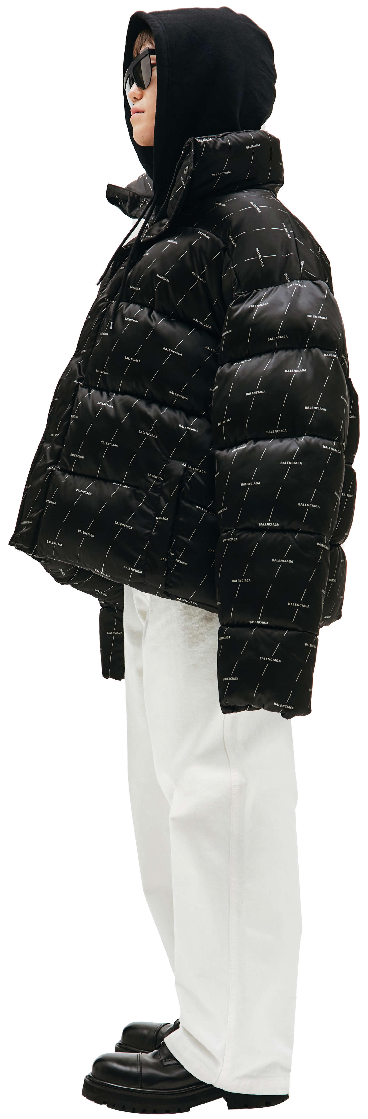 Balenciaga All Over Logo Down Jacket
