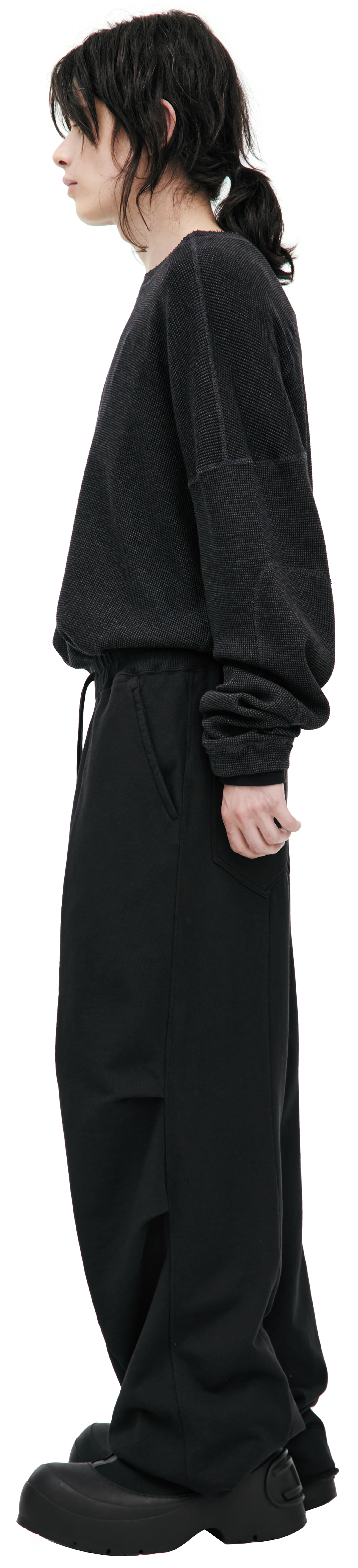 The Viridi-Anne Black cotton trousers