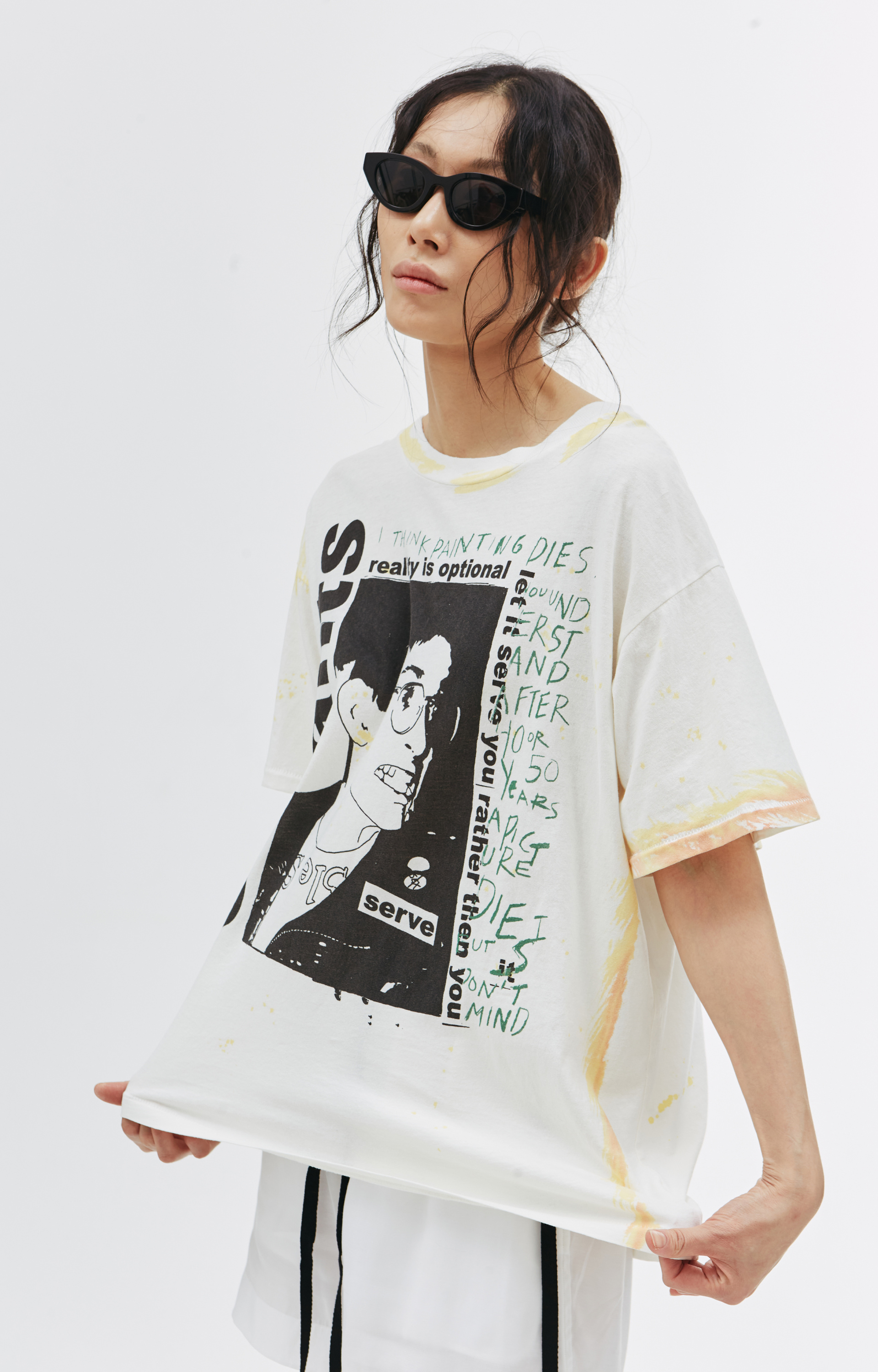 Enfants Riches Déprimés \'Reality is optional\' t-shirt with paint