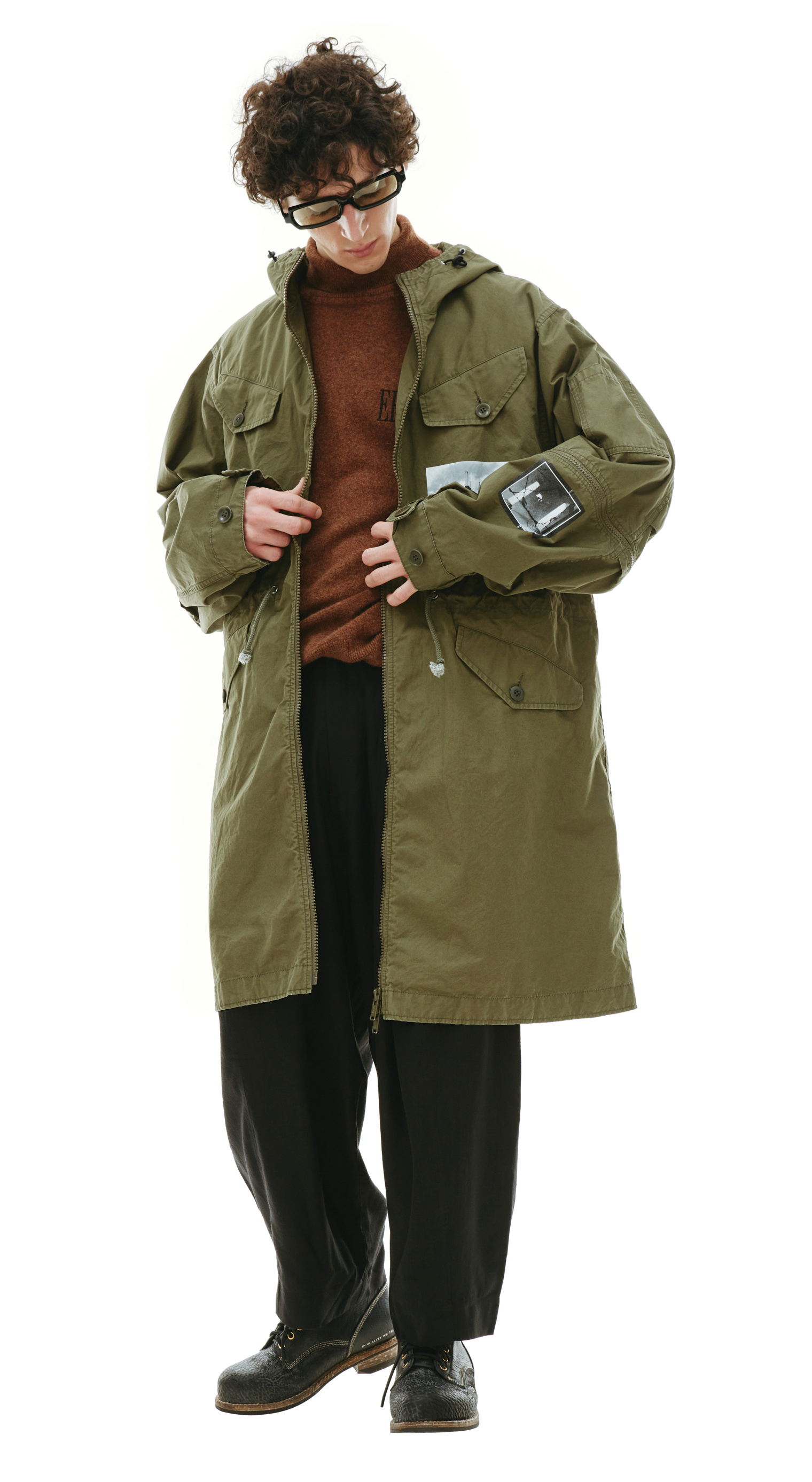 Undercover Pink Floyd Graphics Printed Coat