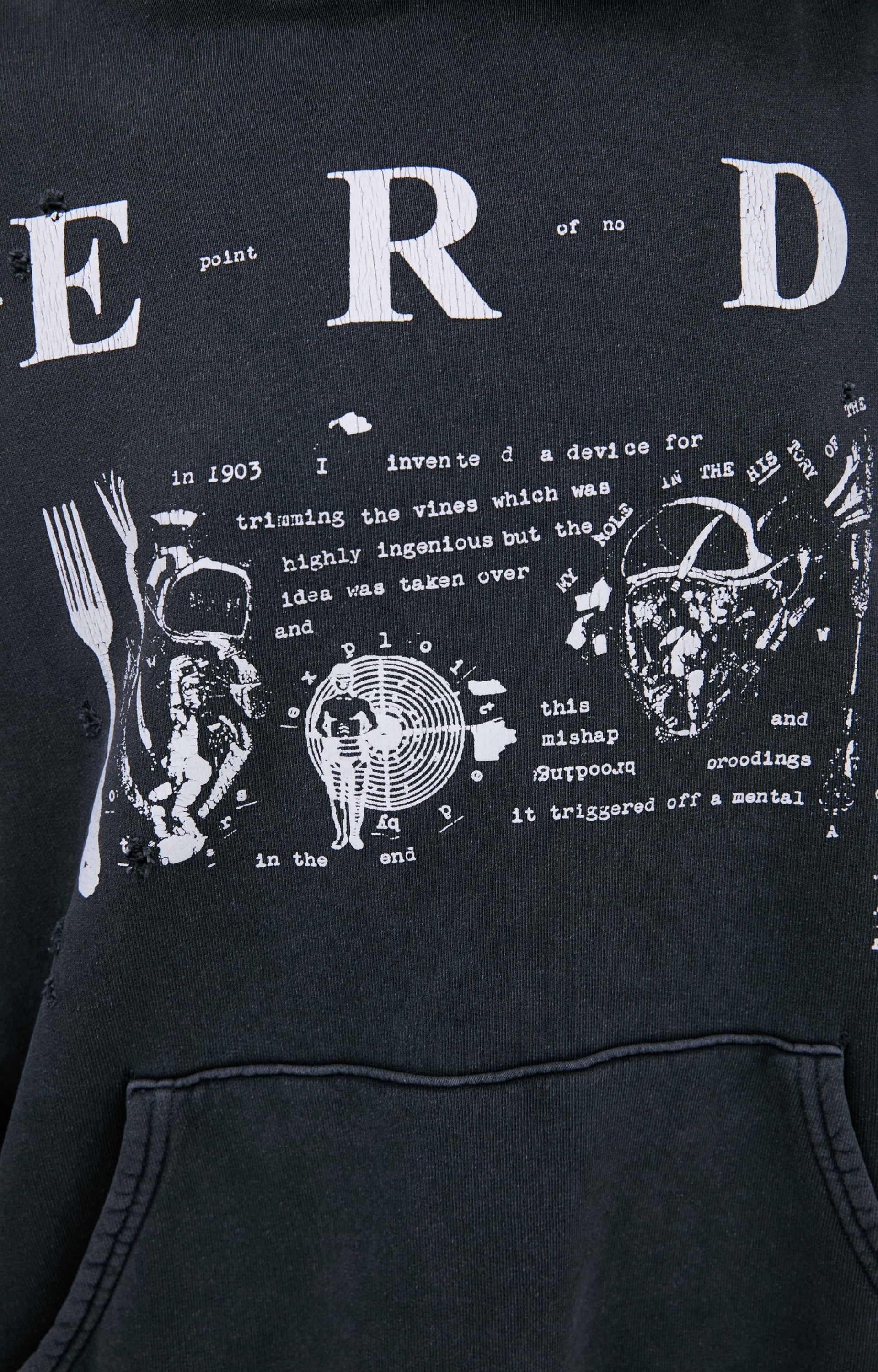 Enfants Riches Déprimés Dark grey hoodie with print