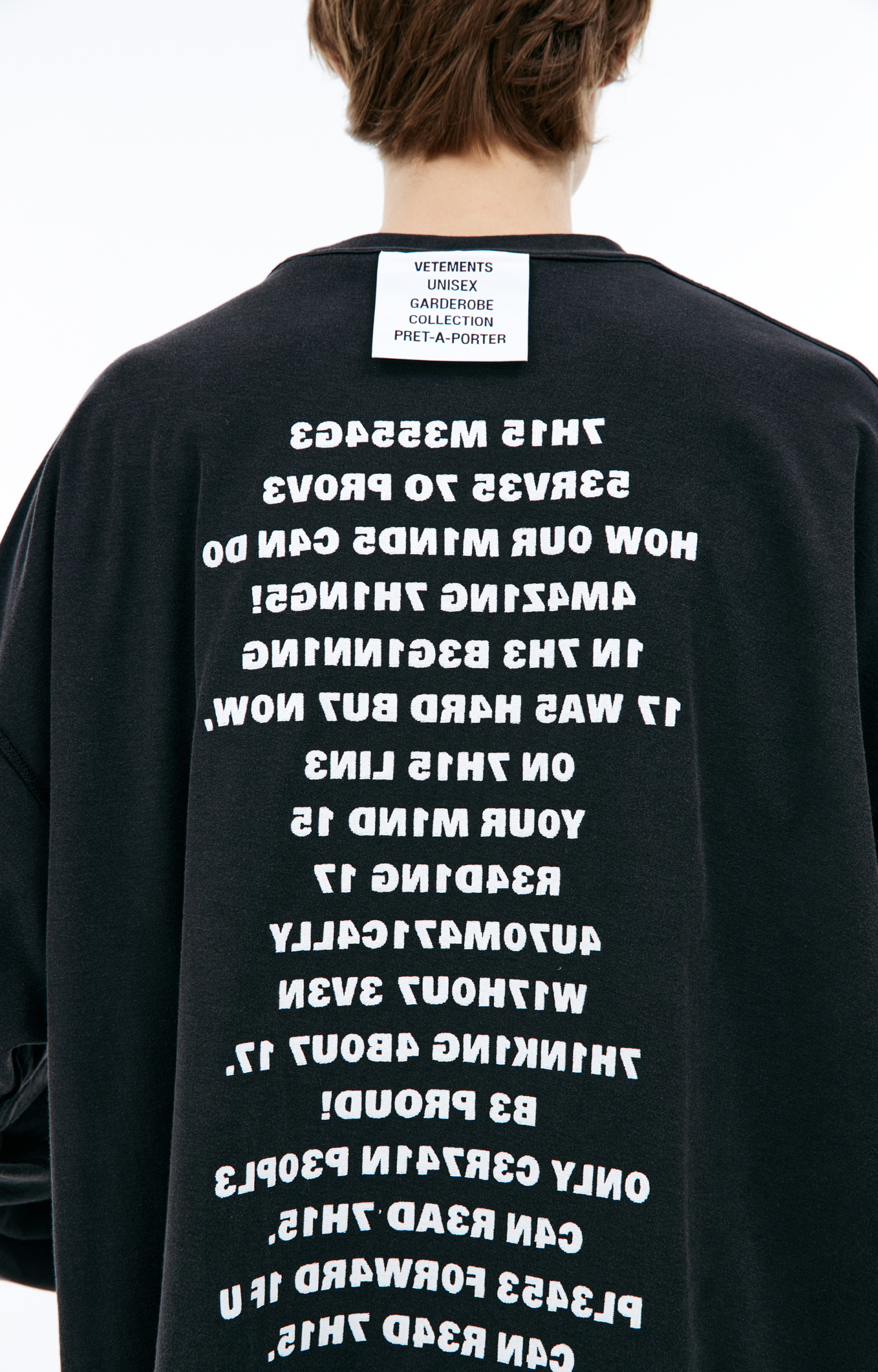 VETEMENTS Black \'Brain Power\' Longsleeve