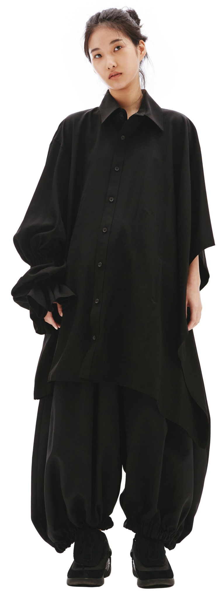 Yohji Yamamoto Black Elongated T-shirt